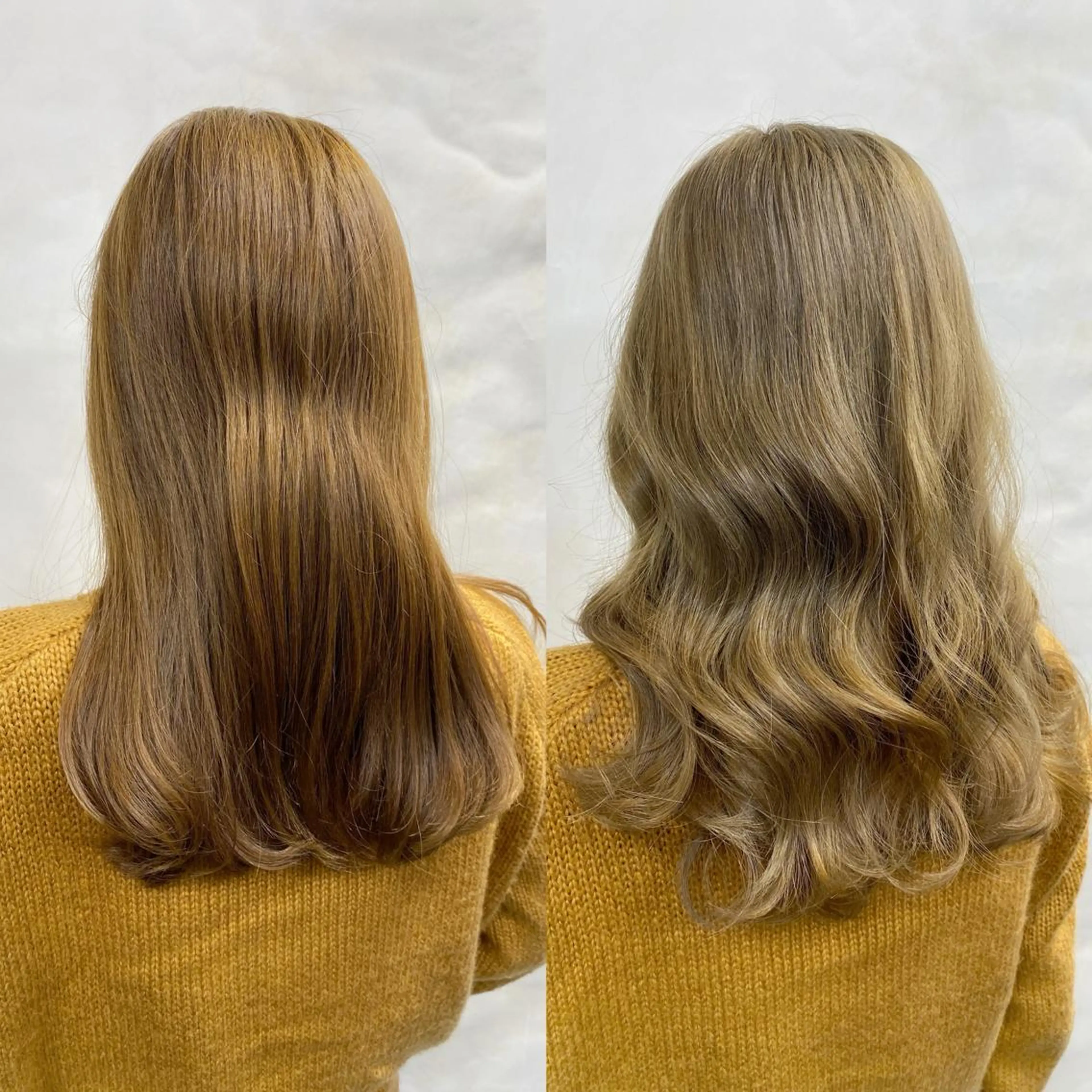 セミロング カラー ヘアアレンジ ベージュカラー ブリーチ 髪質改善【縮毛矯正】 北千住 田邉 澪のヘアスタイル