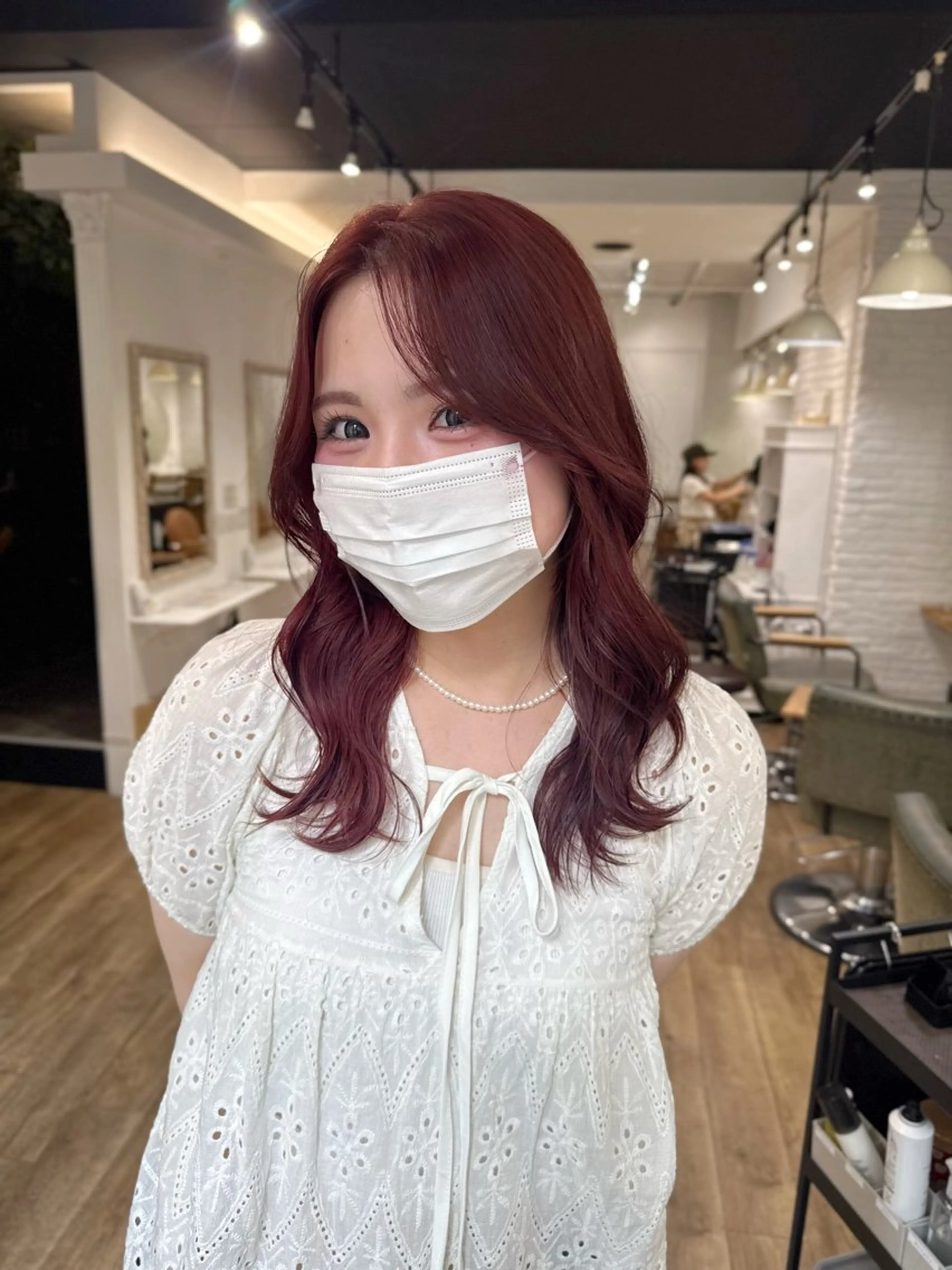 ロング カラー ヘアアレンジ カット ヘアカラー トリートメント あおい 🍒暖色カラーのヘアスタイル