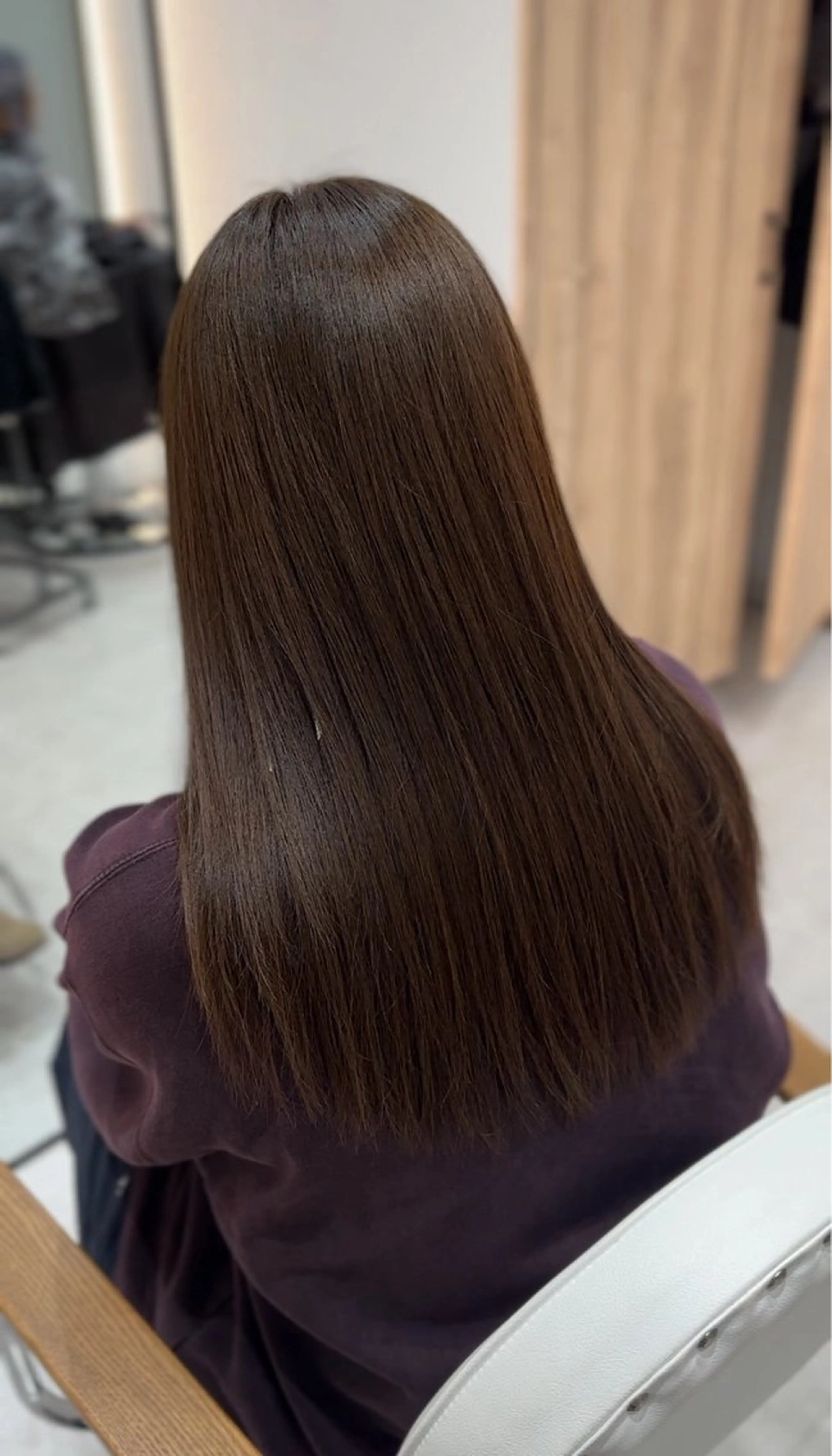 カラー ベージュカラー オリーブベージュ 縮毛矯正 韓国ヘア/艶髪ロング グレージュ/kanaのヘアスタイル