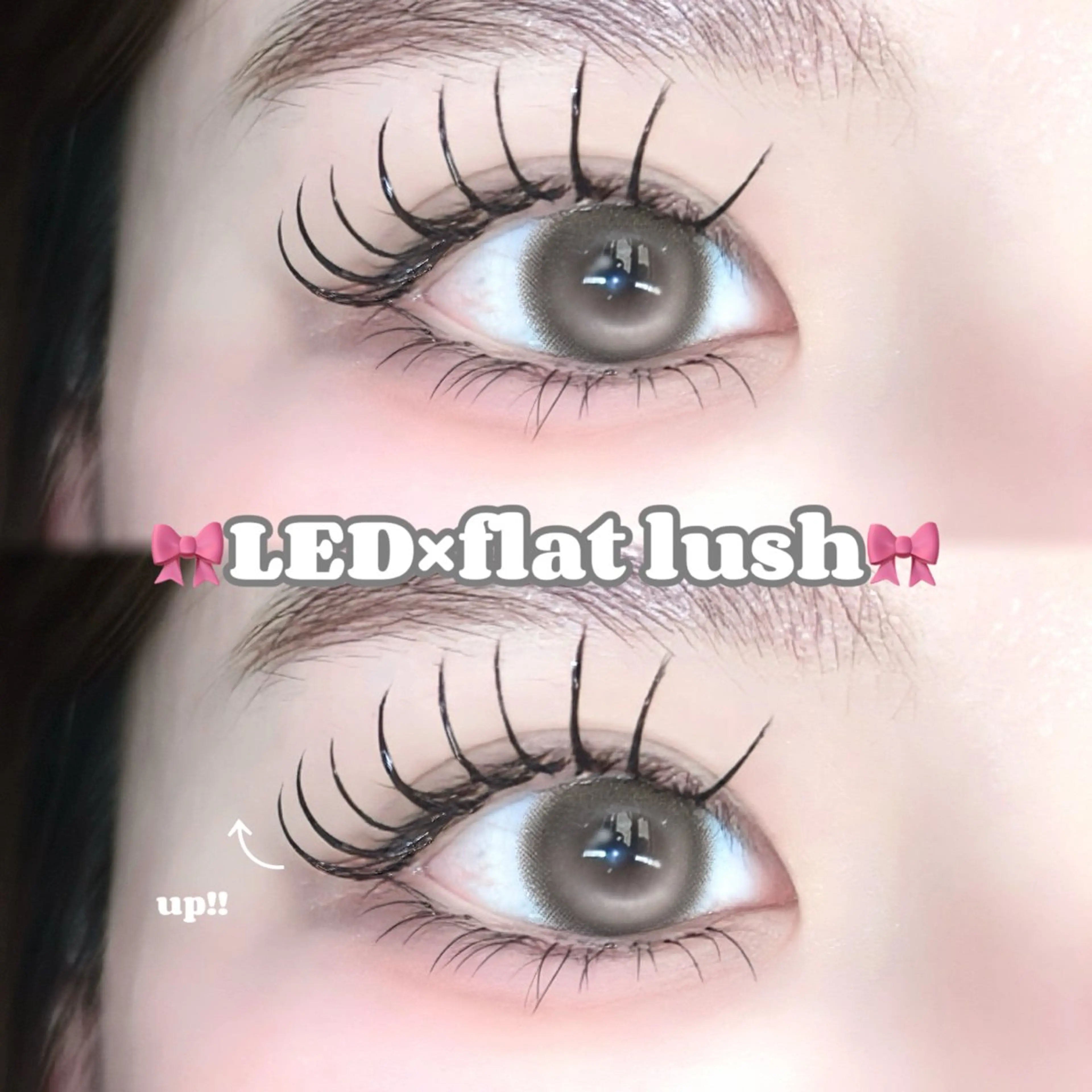 マツエク・マツパ フラットラッシュ ナチュラル 🩶LED＆ダブル フラットRAN🪽のマツエク・マツパデザイン
