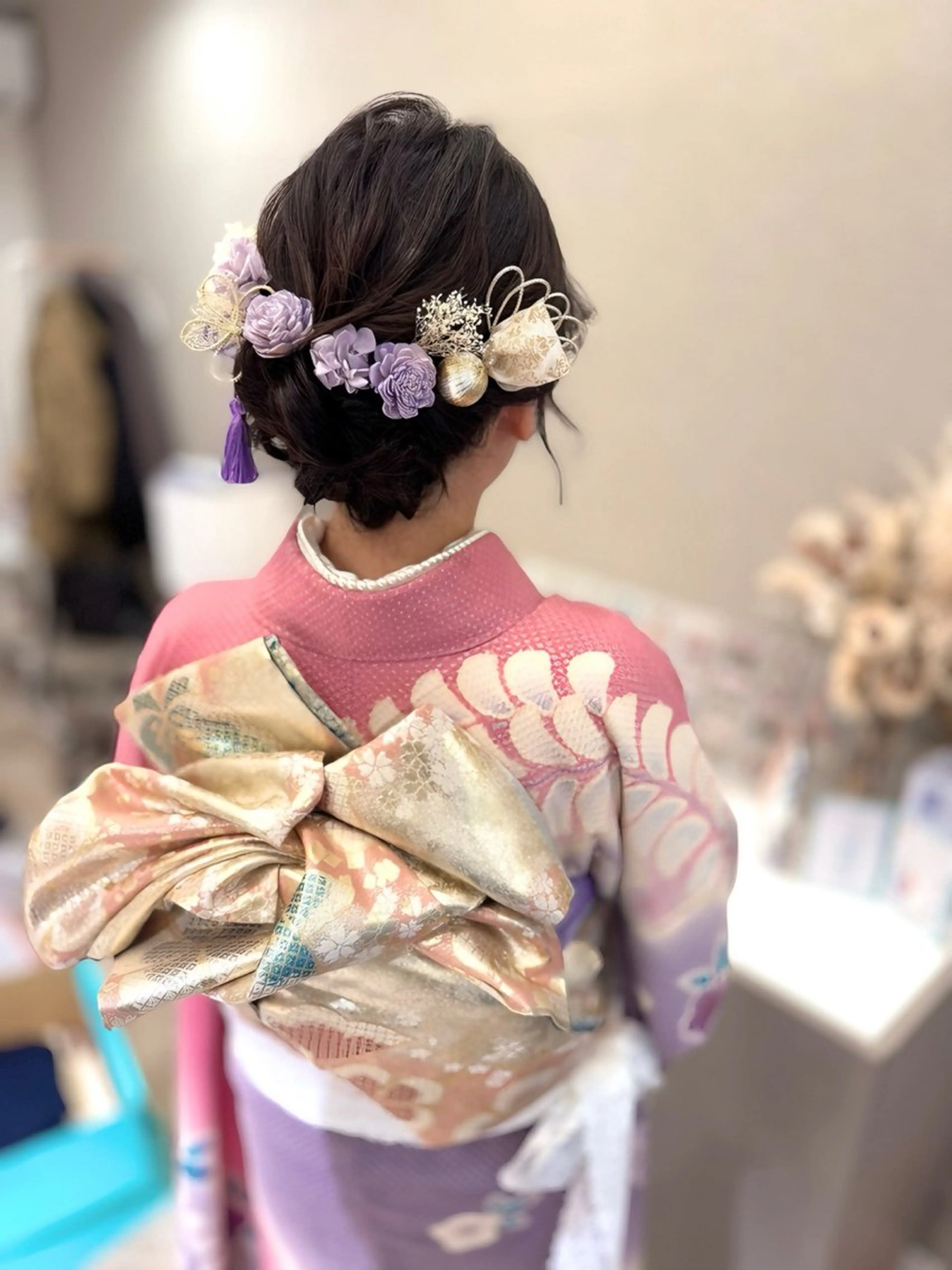 セミロング ヘアアレンジ 成人式 結婚式・ブライダル ヘアセット 伊藤 栄子のヘアスタイル