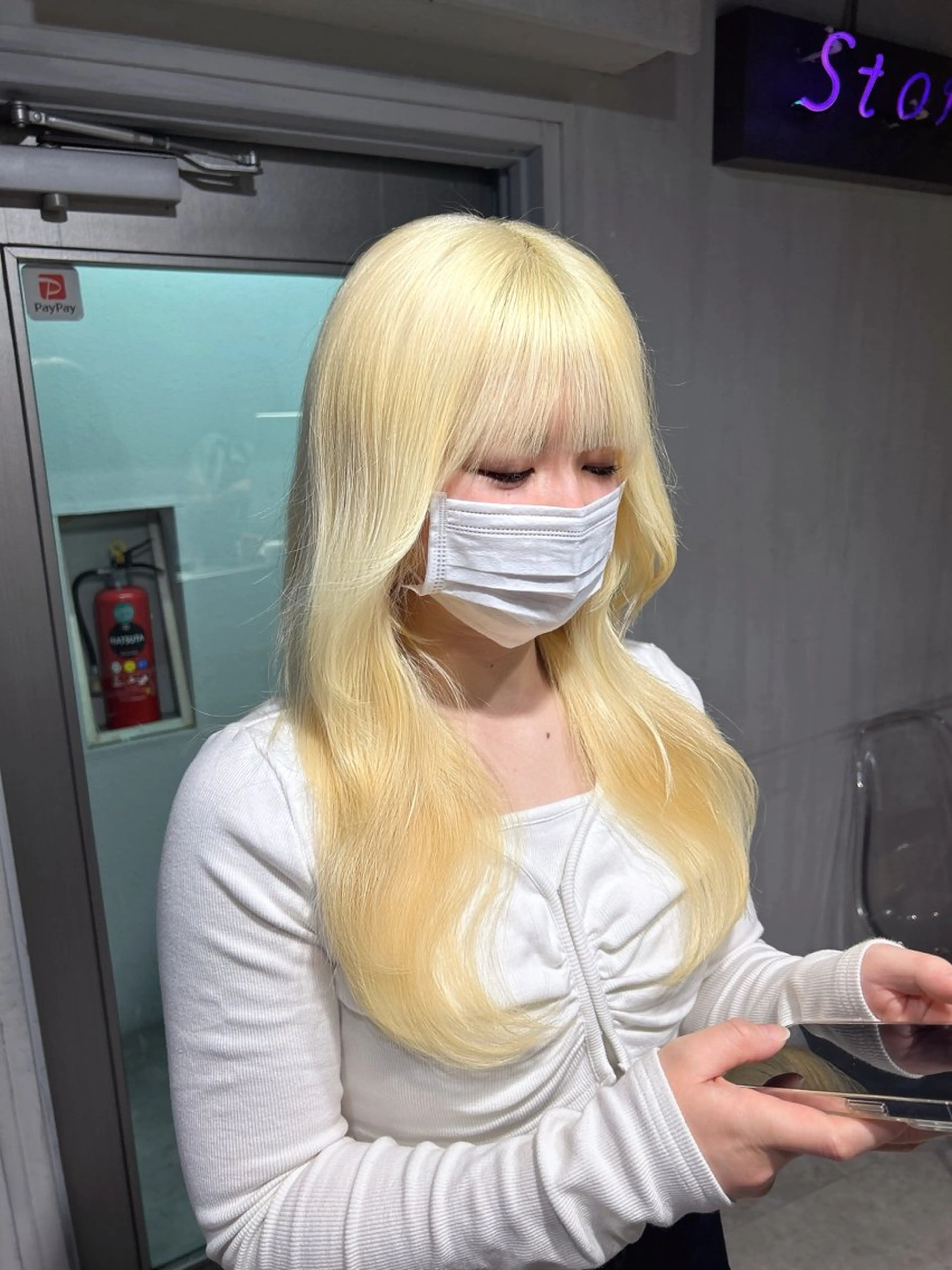 ロング 韓国風カラー 姫カット 韓国風ヘア レイヤーカット ワンホンレイヤー MEI🎀垢抜けカラ ー🎀韓国styleのヘアスタイル