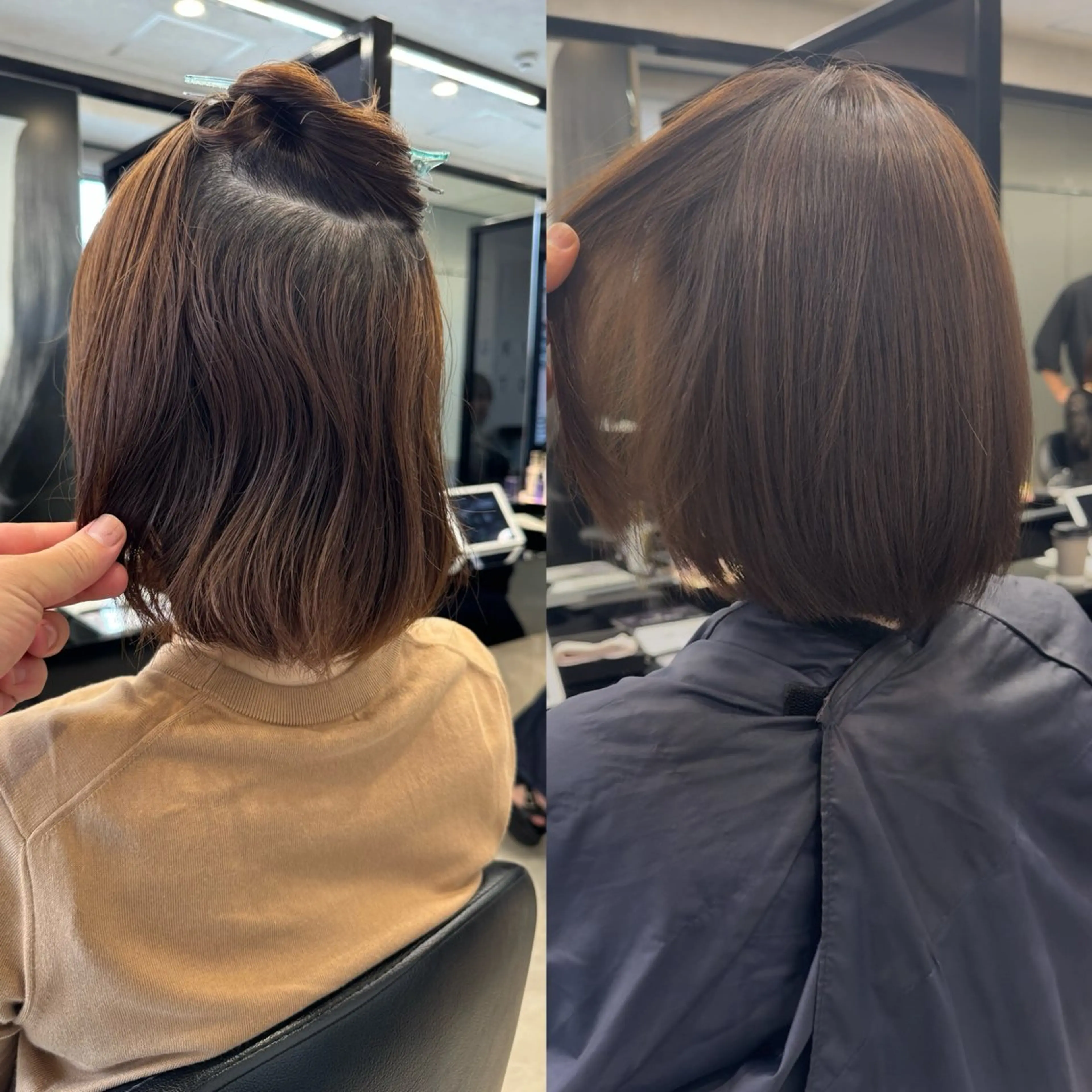 ショート 縮毛矯正 縮毛矯正 癖毛女子が大変身✨ 美髪メイク美容師のヘアスタイル