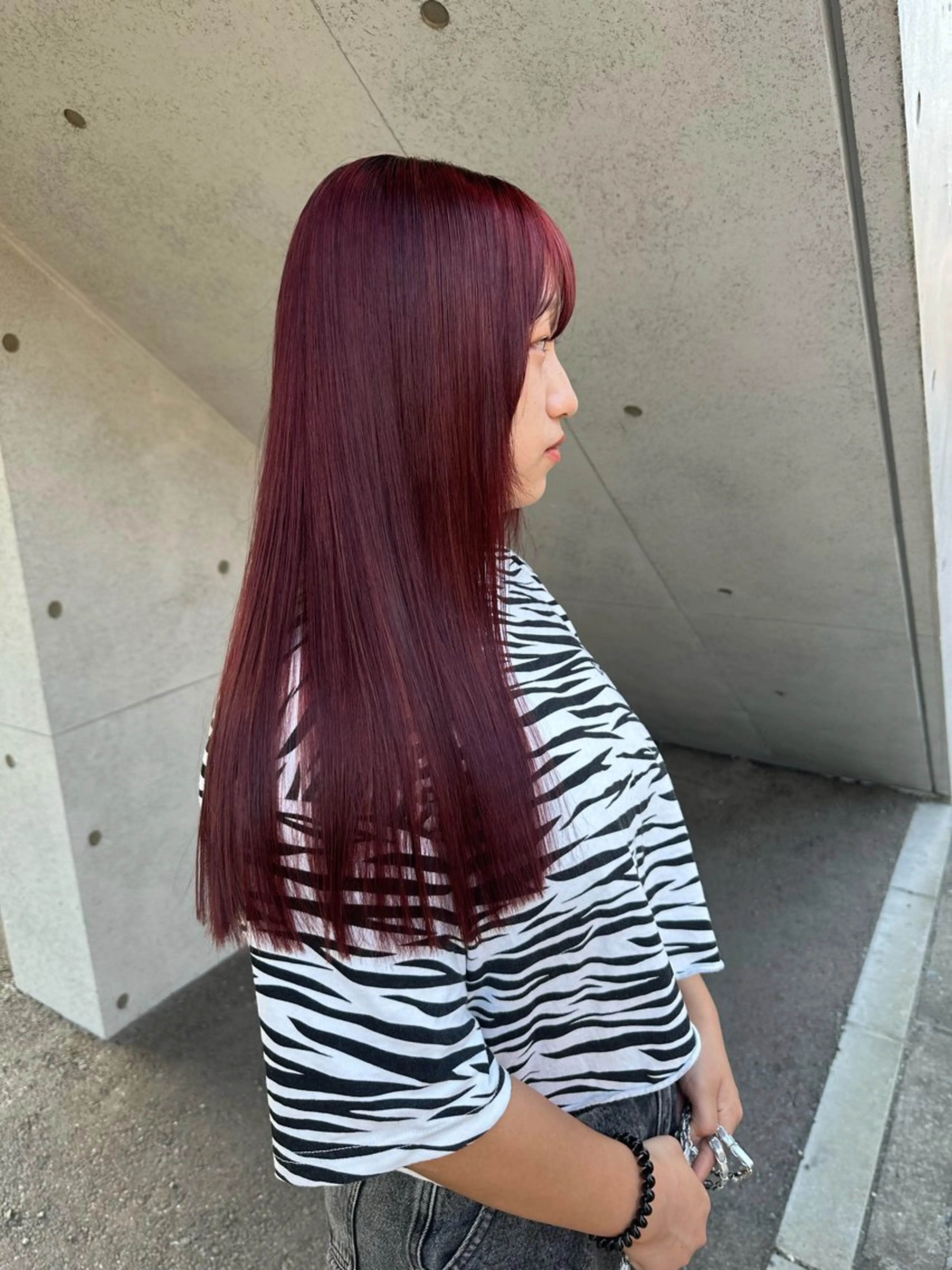 ロング カラー レッドカラー AYAKASA 暖色カラー/レイヤーのヘアスタイル