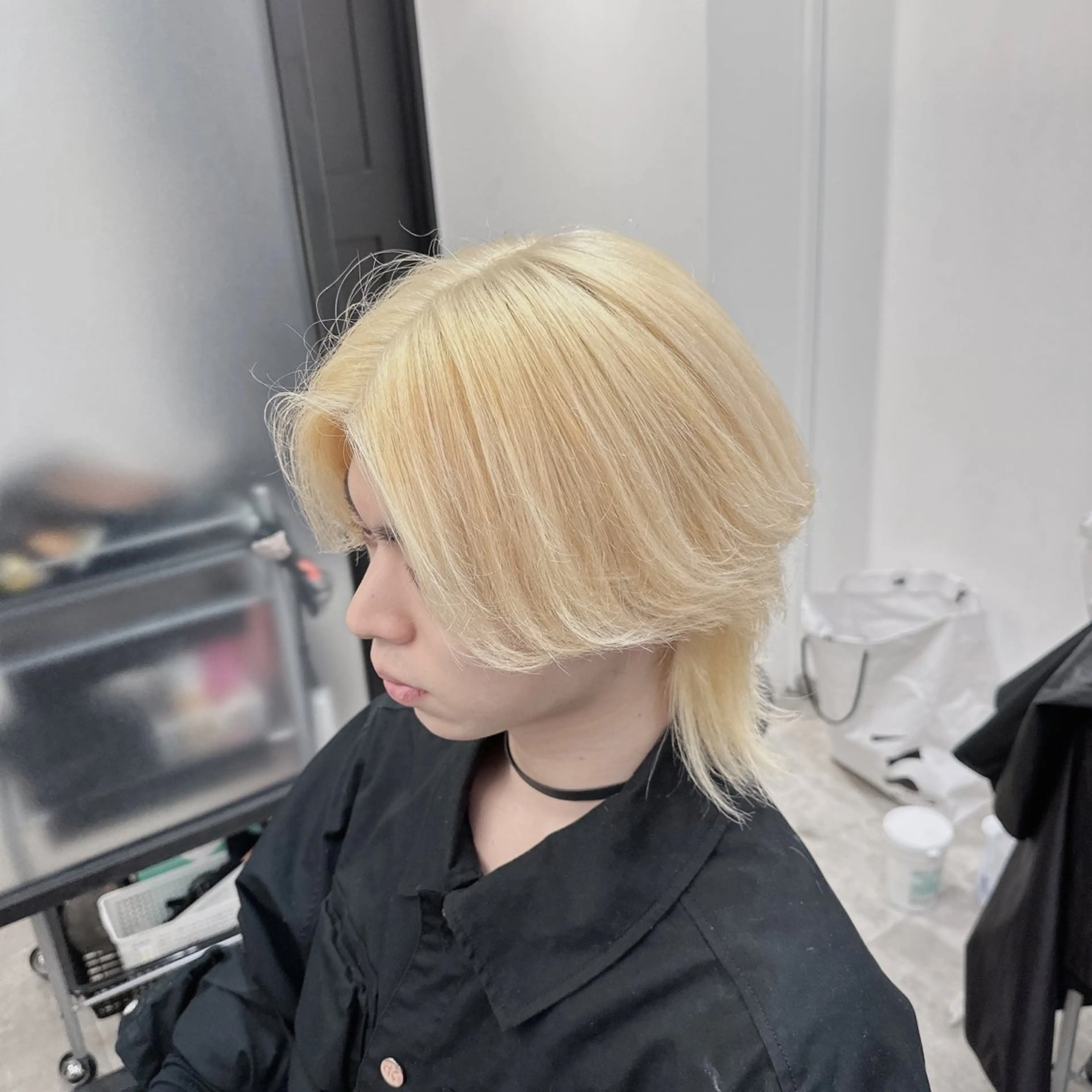 セミロング カラー ヘアアレンジ ダブルカラー｜ なおき｜池袋美容師のヘアスタイル