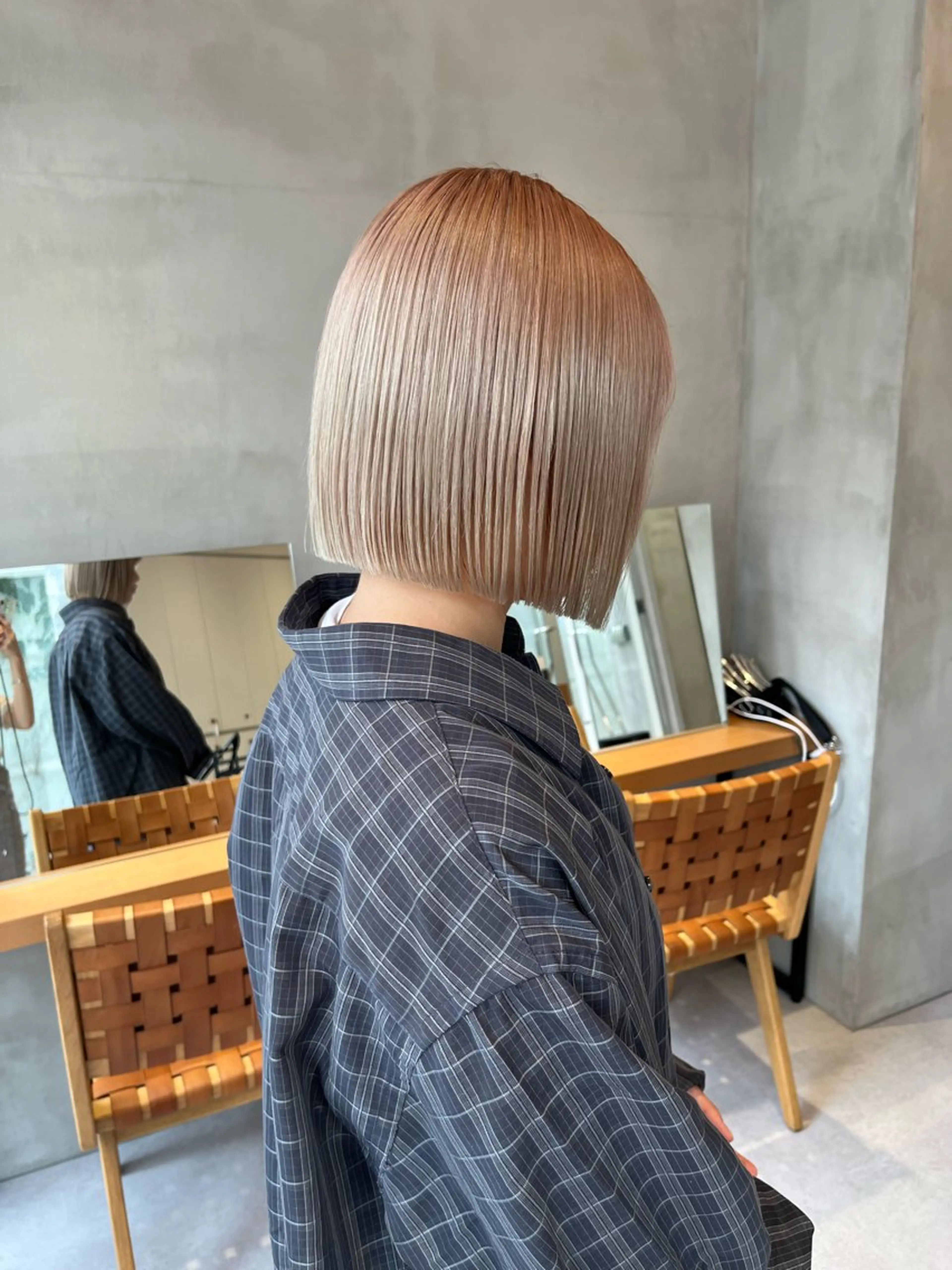 ミディアム カラー カット ヘアカラー トリートメント ボブ&顔まわりレ イヤー♡TOMOE♡のヘアスタイル