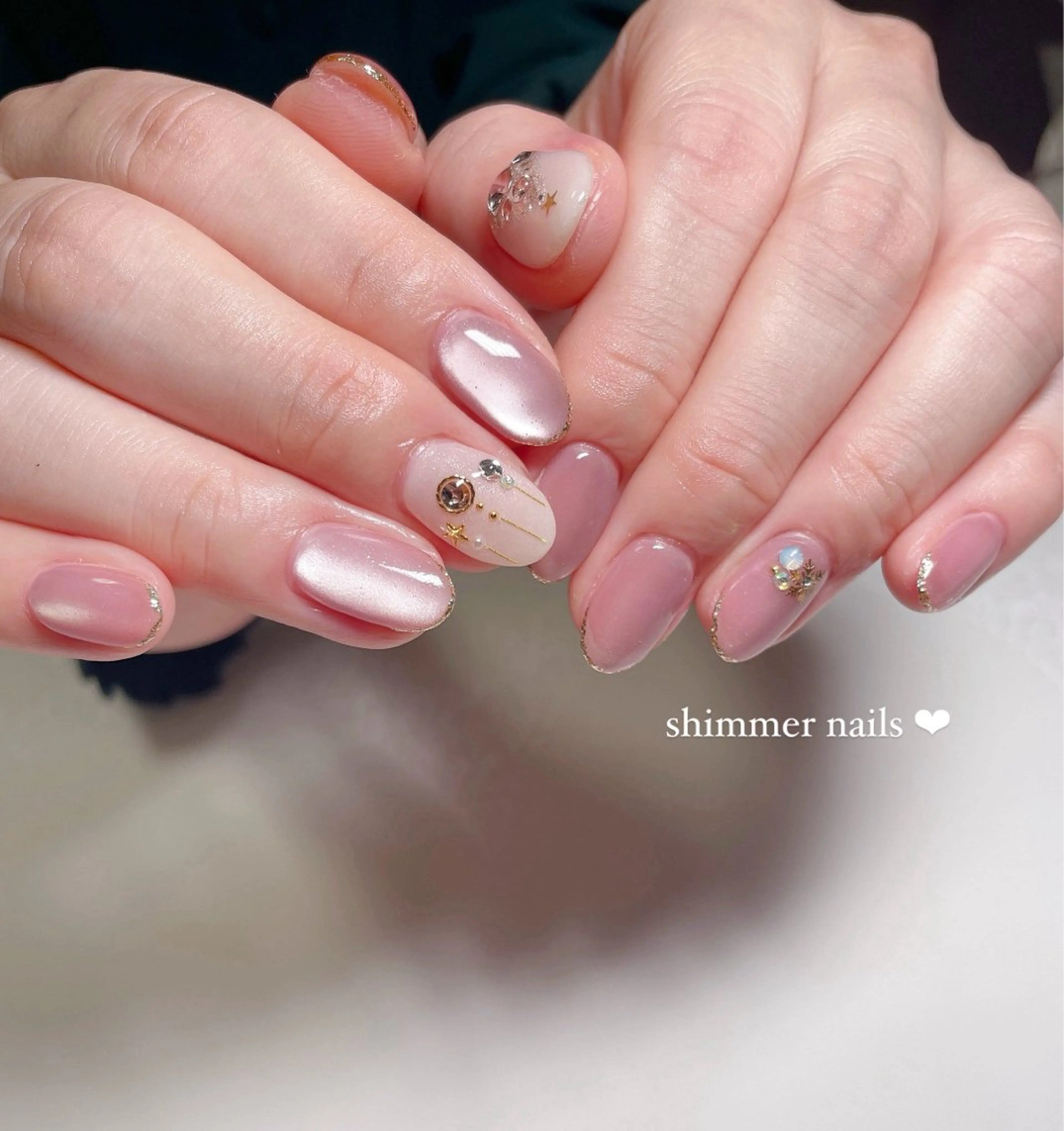 ネイル 冬ネイル クリスマス shimmer nailsのネイルデザイン
