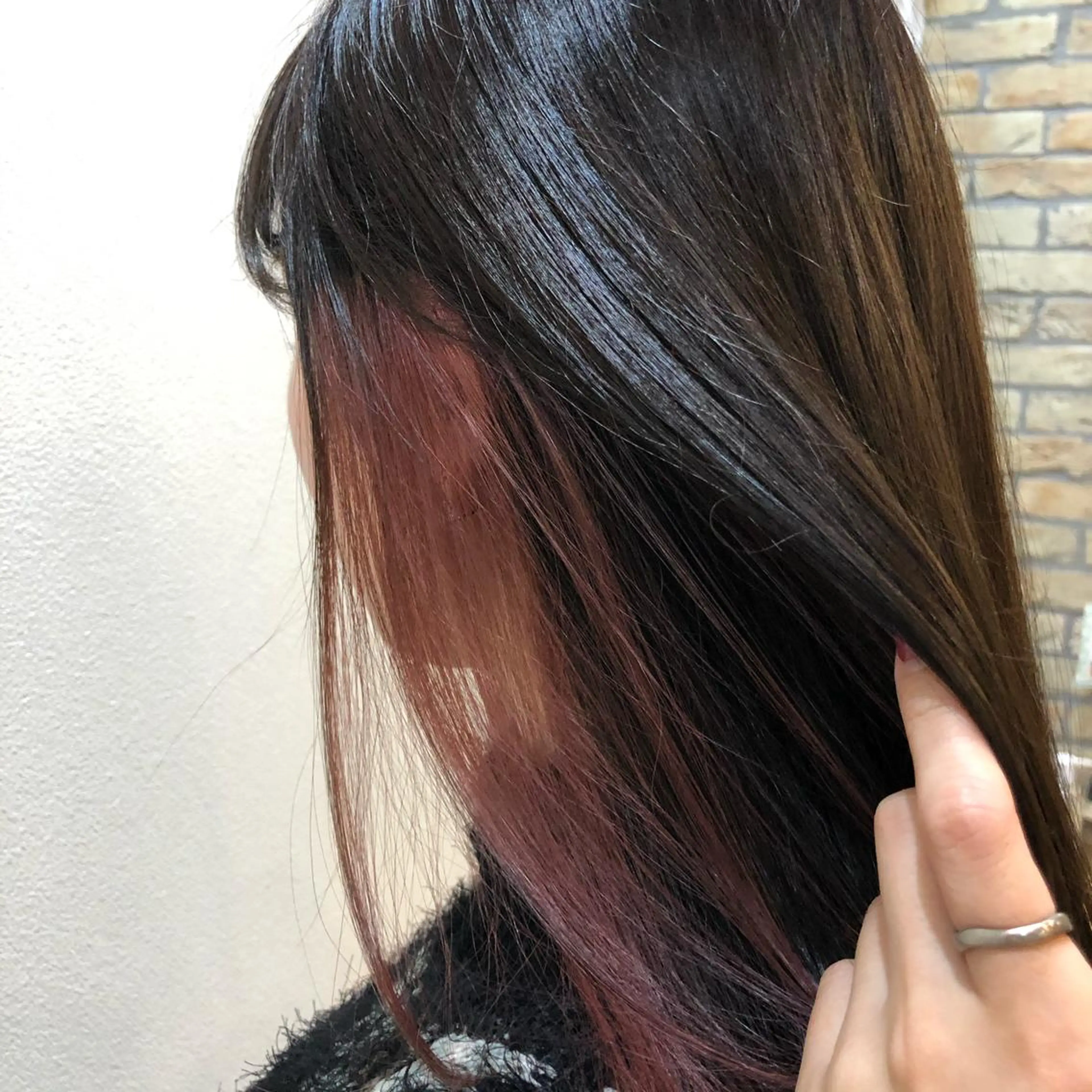 セミロング カラー インナーカラー ピンクカラー 🫧chinatsu 🫧のヘアスタイル