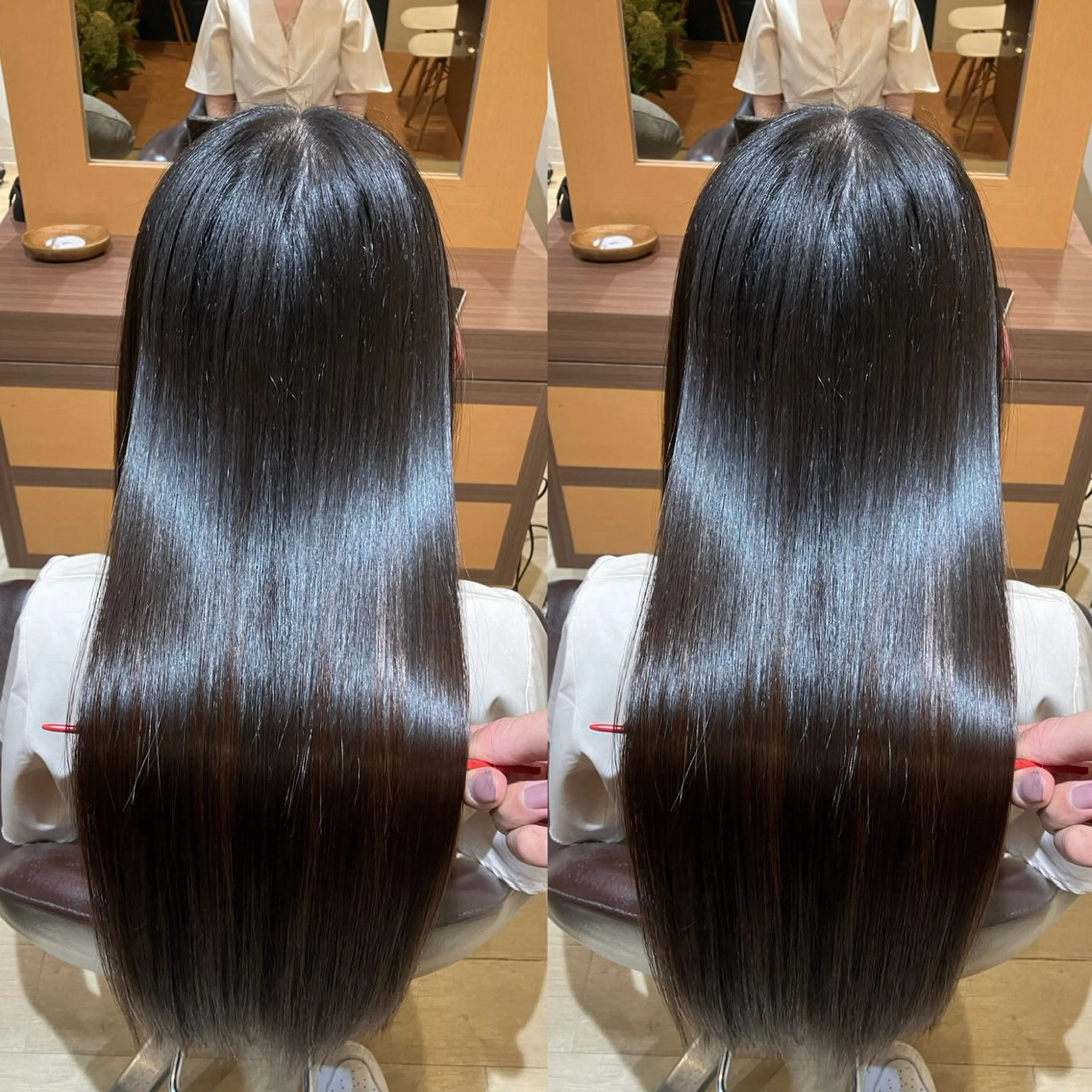 セミロング カラー 髪質改善 レイヤーカット トリートメント ヘアカラー トリートメント 🍀髪質改善、カラー TAICHI🍀のヘアスタイル