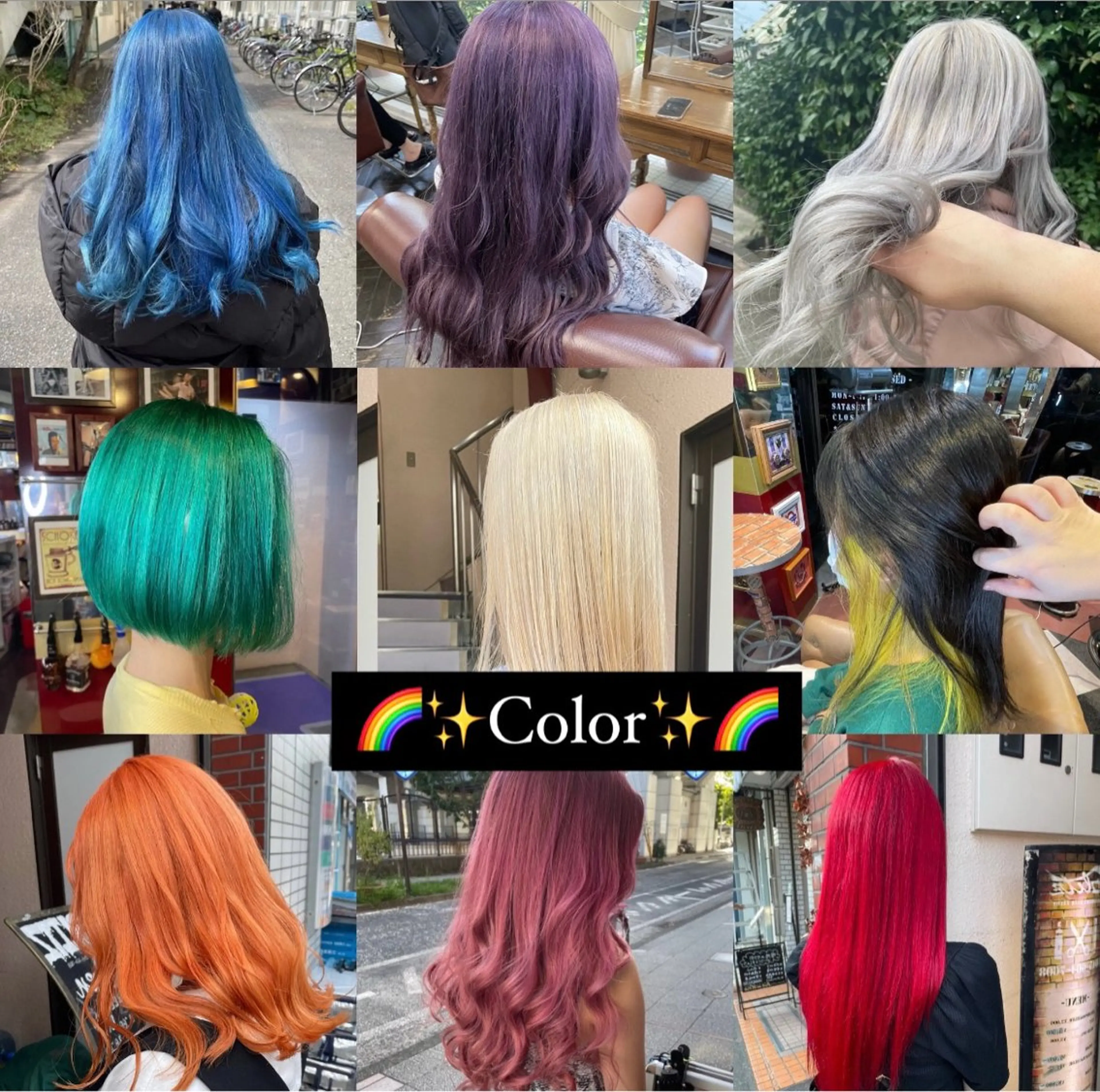 セミロング カラー ブリーチ ケアブリーチ ダブルカラー 👑派手髪/カット 👑ANRYのヘアスタイル