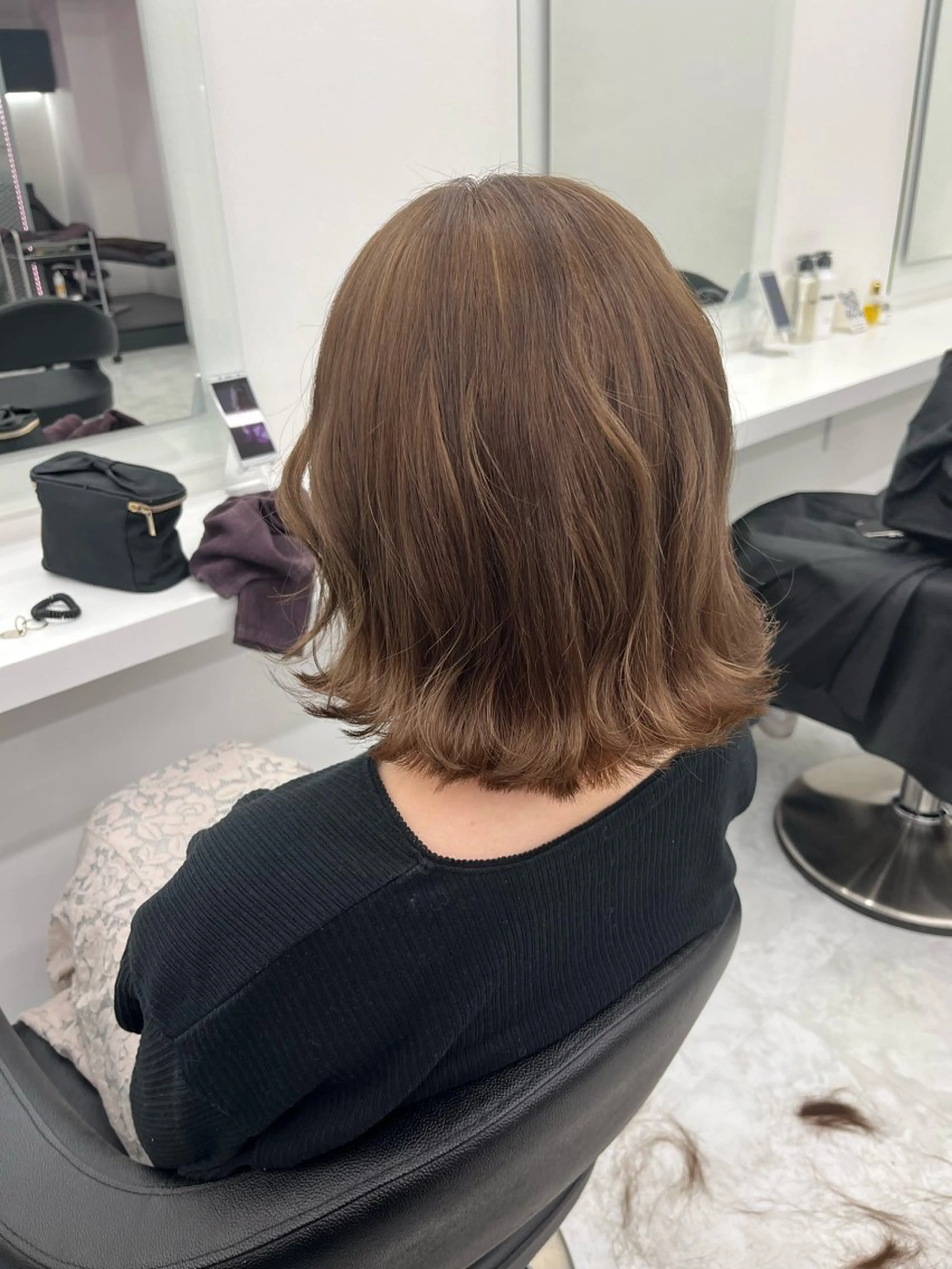 ミディアム カラー ベージュカラー ミルクティーベージュ ヘアカラー 💖トレンド春夏 カラー💖FUTAのヘアスタイル