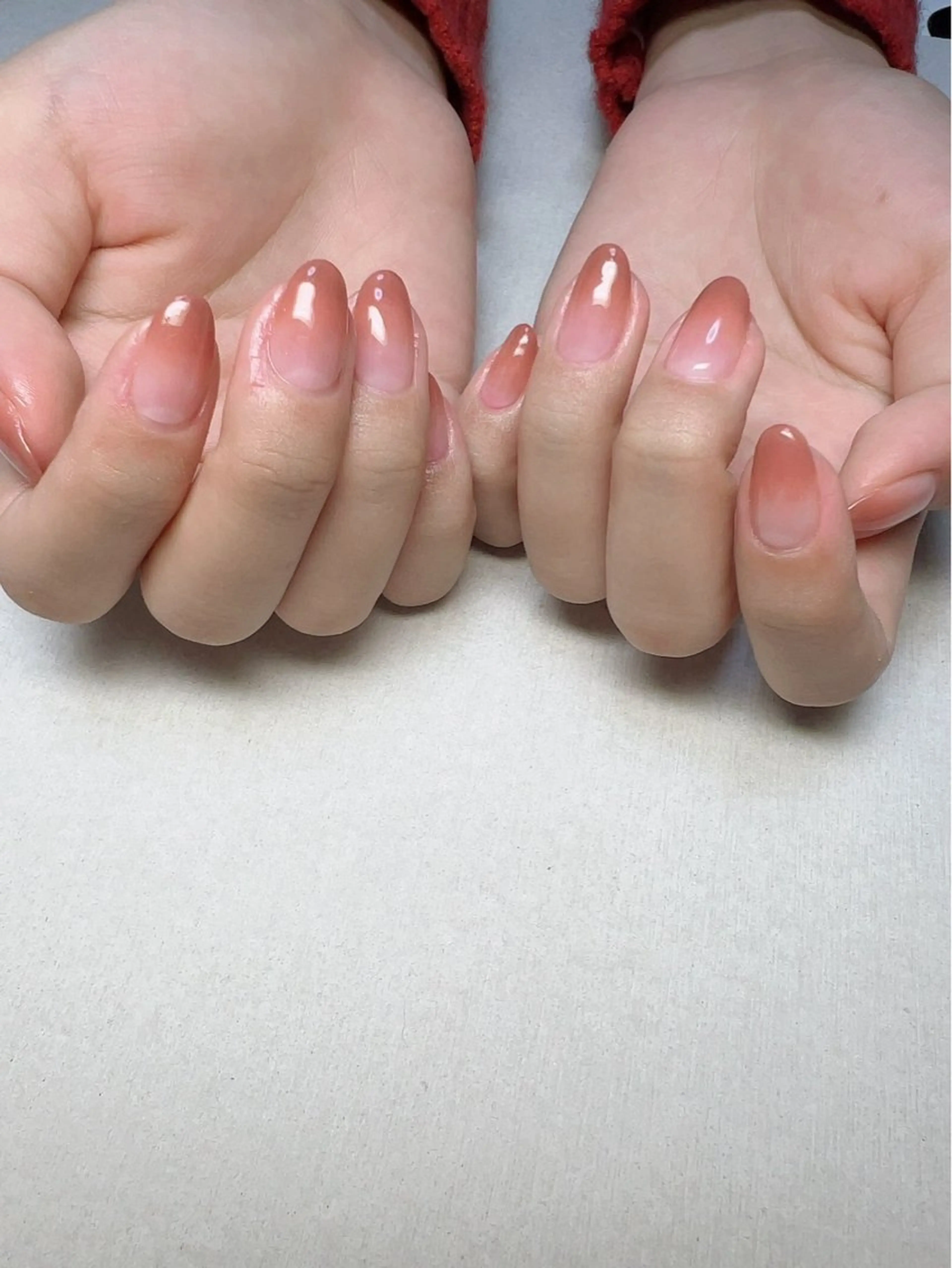 ネイル ブラウン グラデーション オフィスネイル ピンク シンプルネイル irooo 21のネイルデザイン