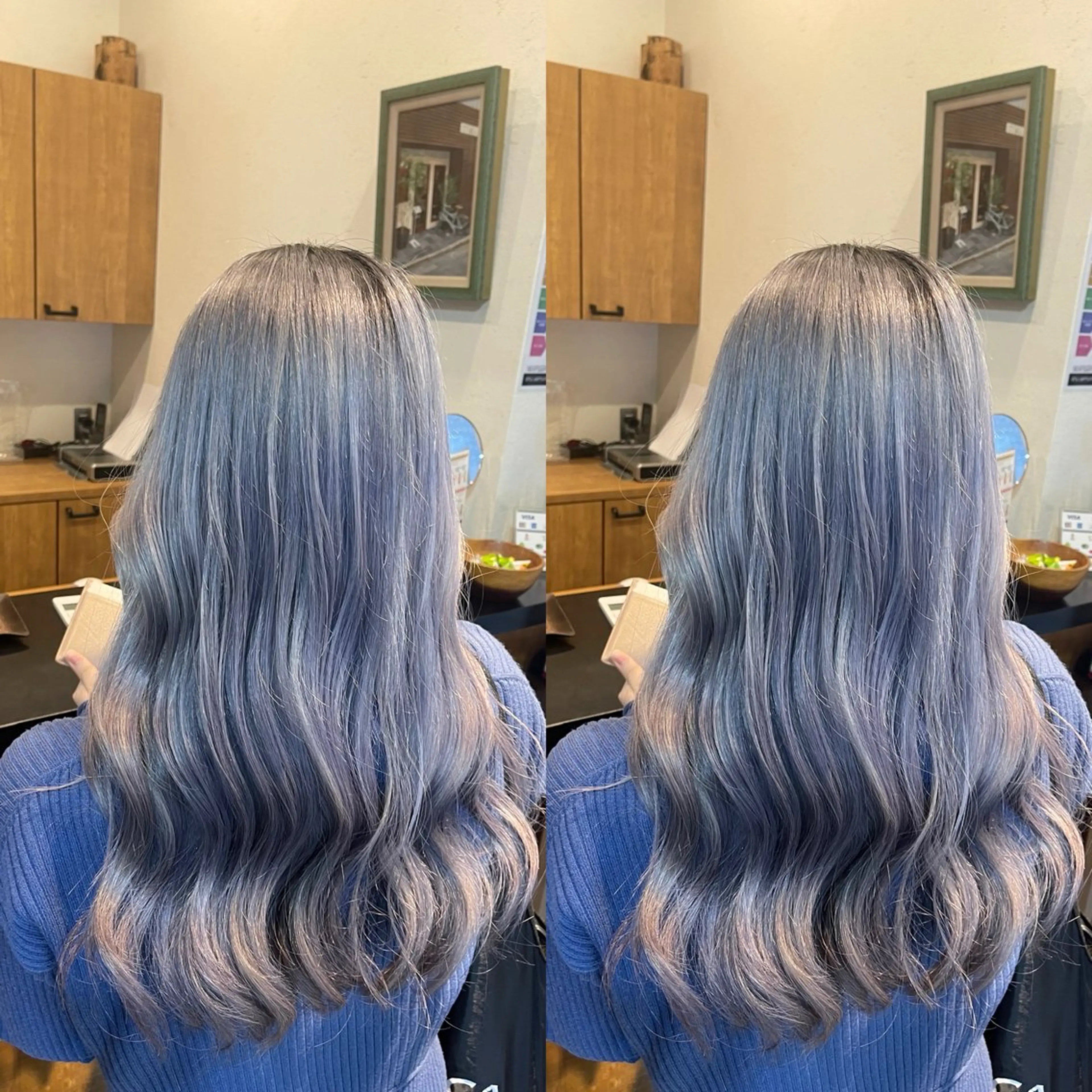 セミロング カラー ブリーチ ヘアカラー トリートメント オージュアソムリエ DAIKI⭐️のヘアスタイル