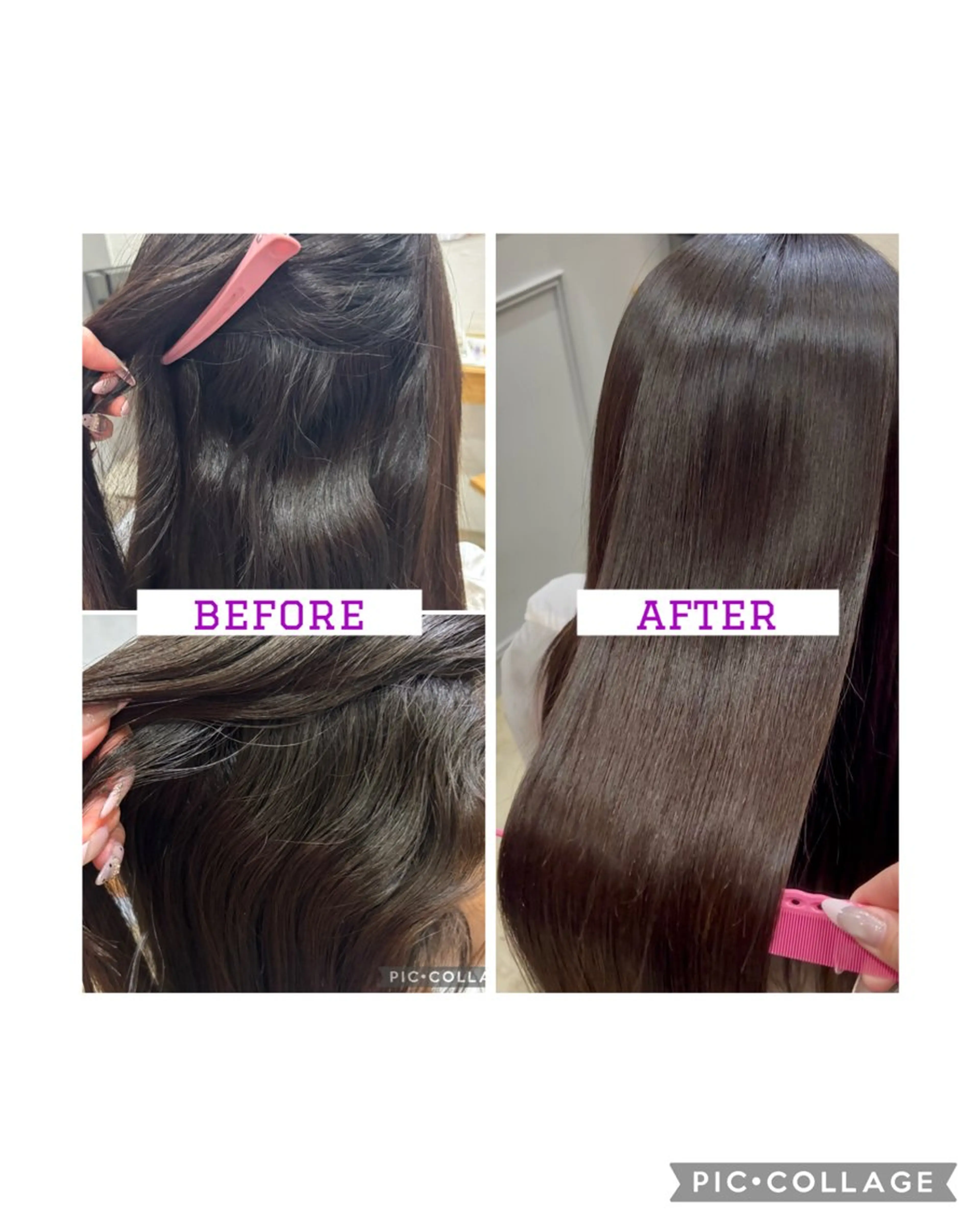 パーマ 縮毛矯正 トリートメント miloc Maikaのヘアスタイル