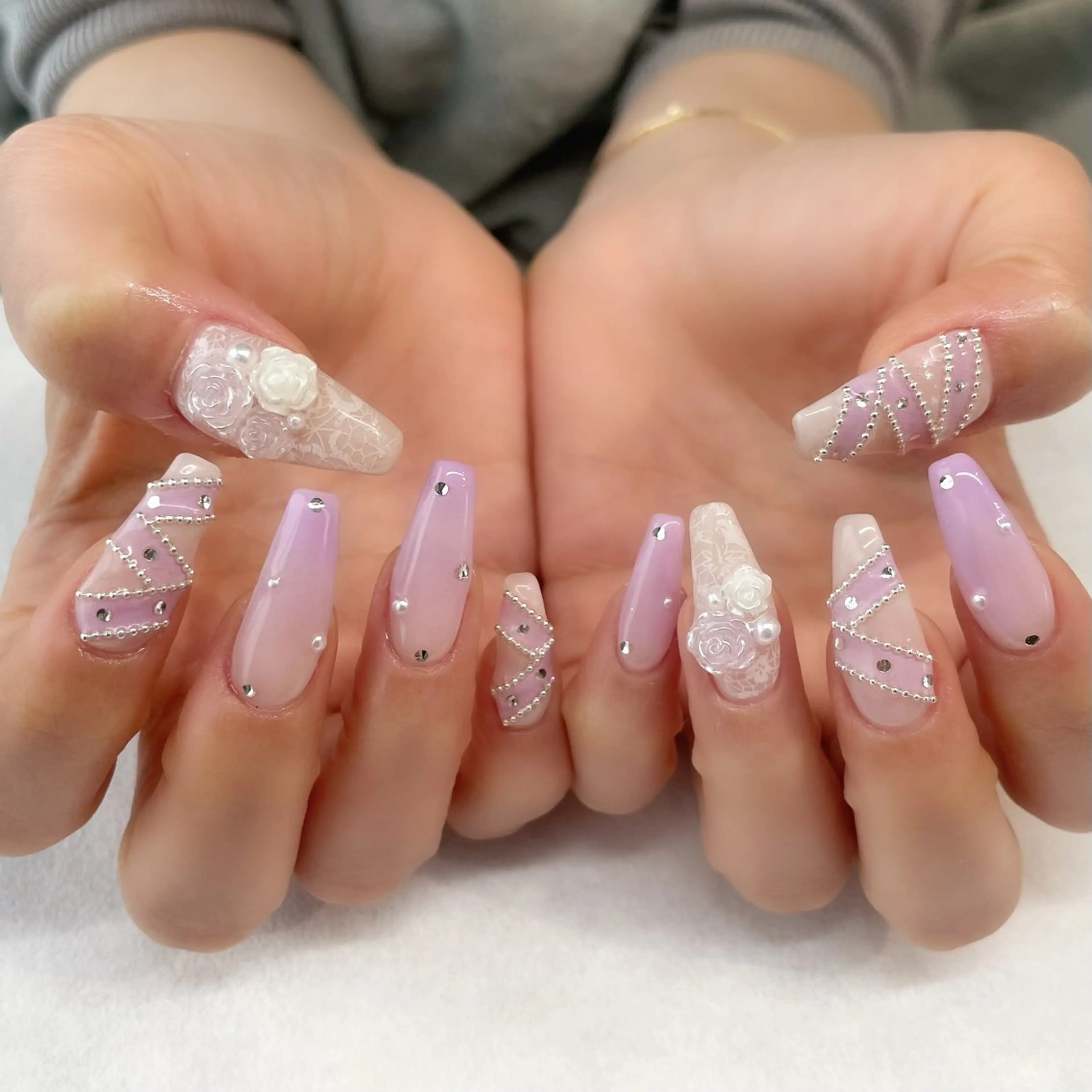 ネイル ハンドネイル 💎🐰 saki. m 🐰💎のネイルデザイン