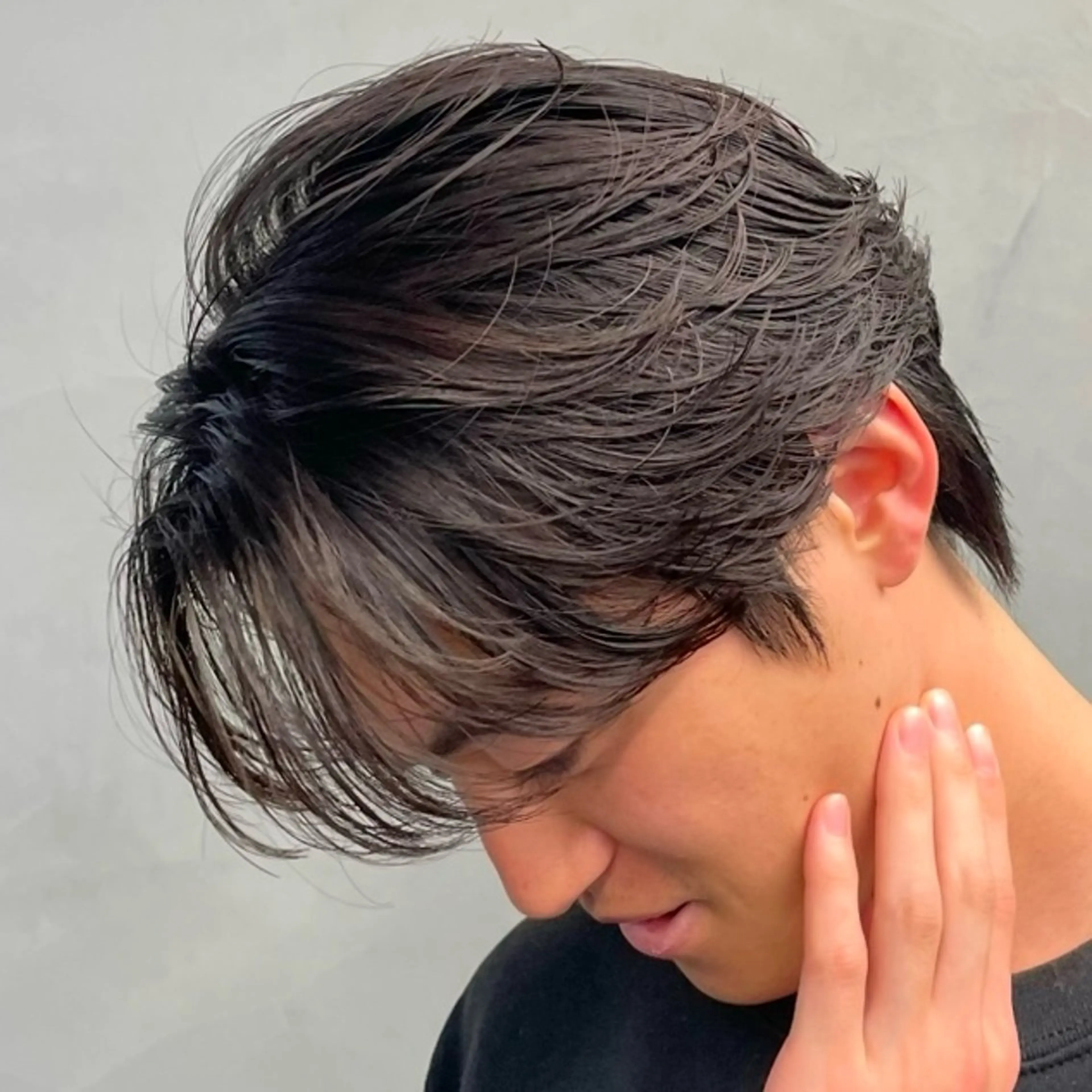ミディアム パーマ ヘアアレンジ メンズ fifth 石川 凪のヘアスタイル