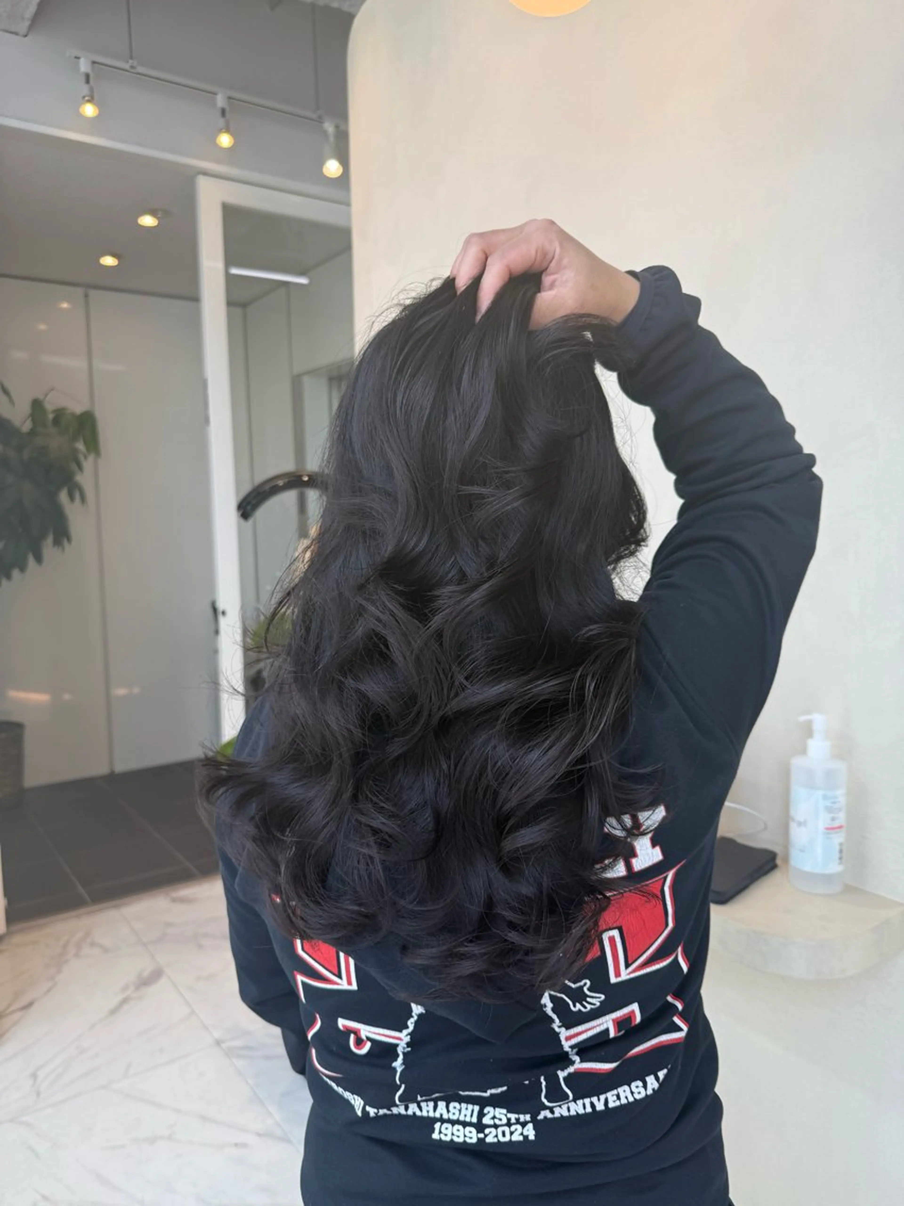 セミロング パーマ コテ巻き風パーマ 🦋にこ🦋のヘアスタイル