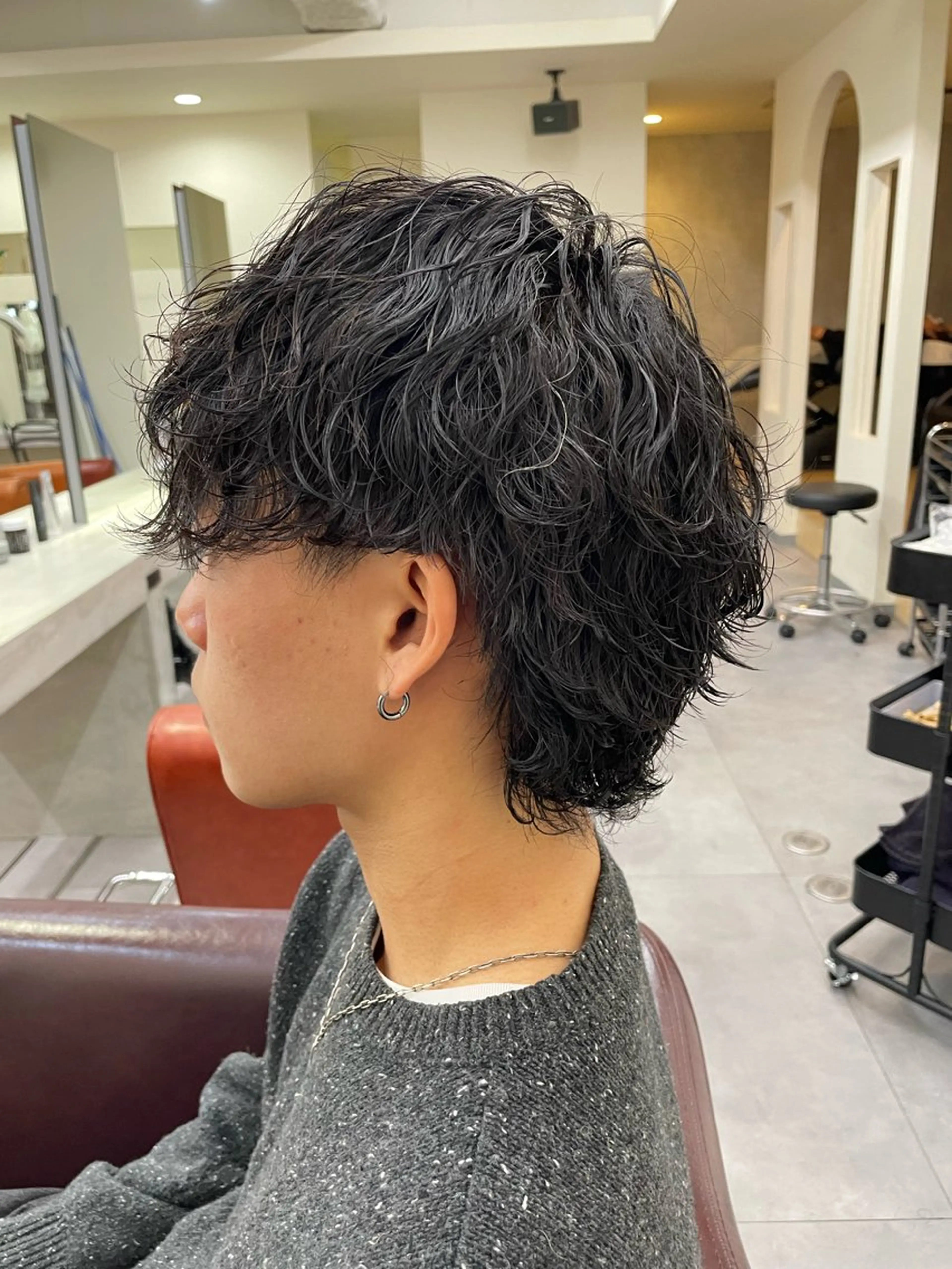 パーマ メンズ カット パーマ トリートメント 大阪メンズ 美容師井上智博のヘアスタイル