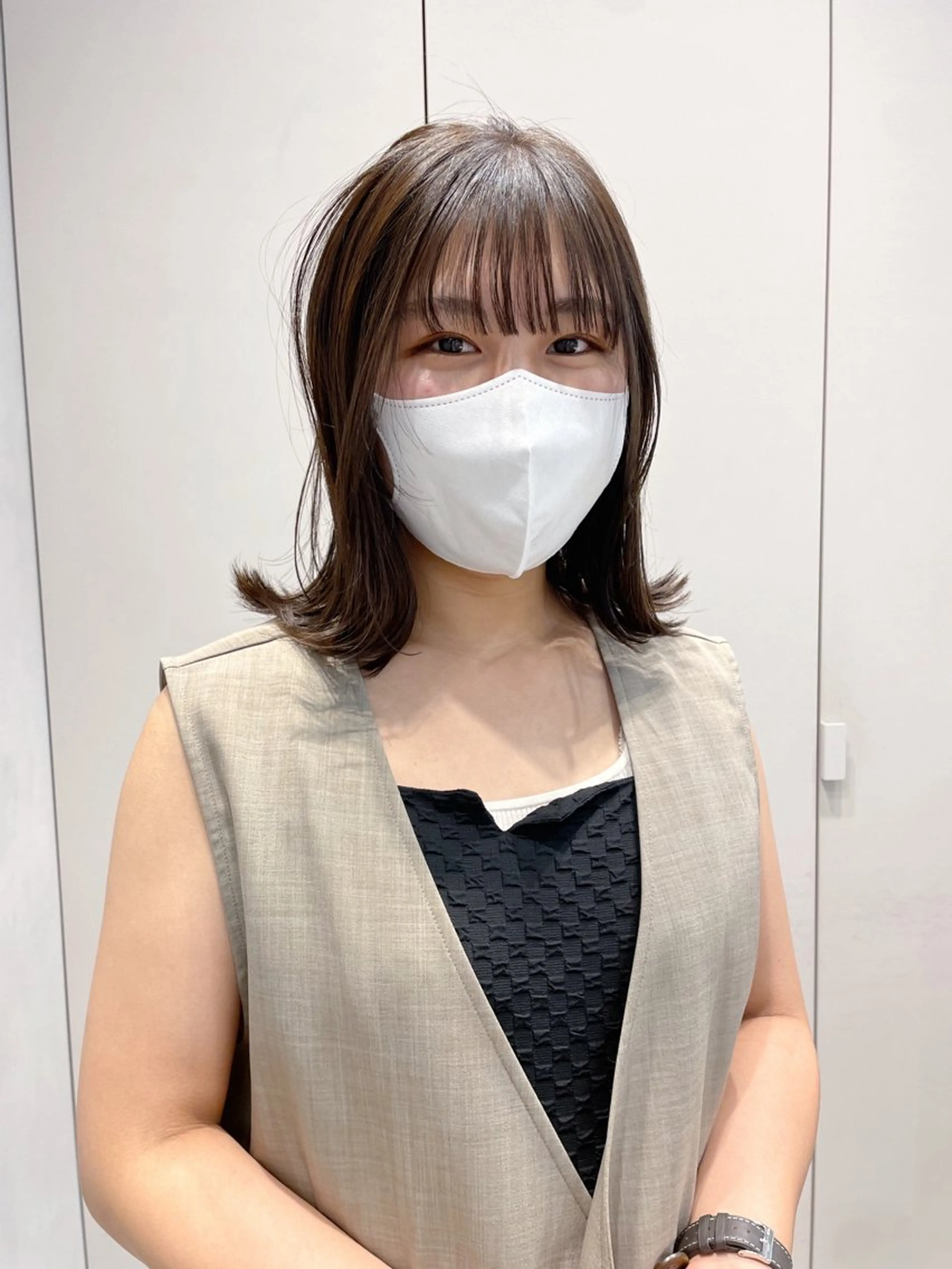 ミディアム 青木 優歩のヘアスタイル