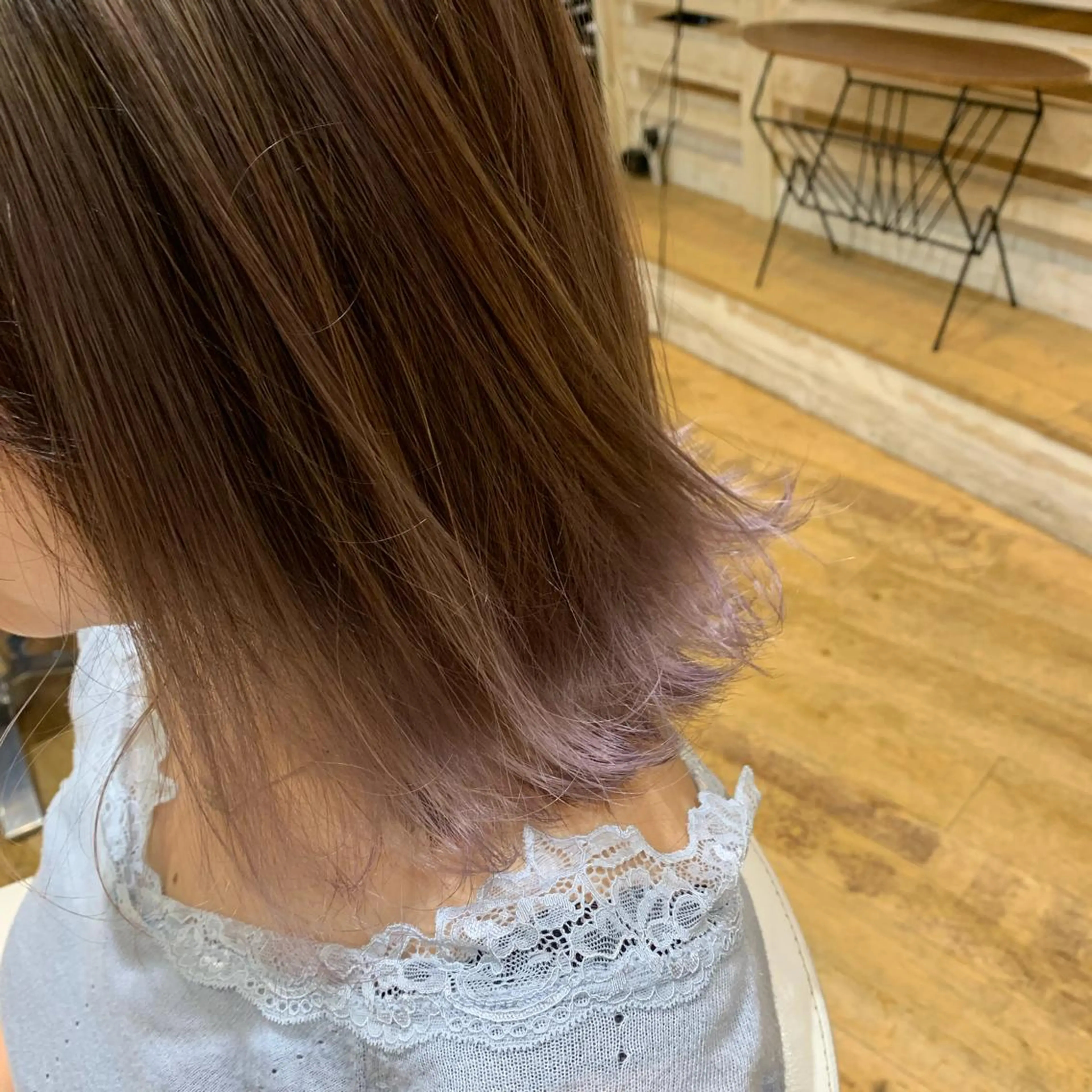 カラー ブリーチ ラベンダーカラー GOTODAYシェアサロン所属・天野 利咲のヘアスタイル