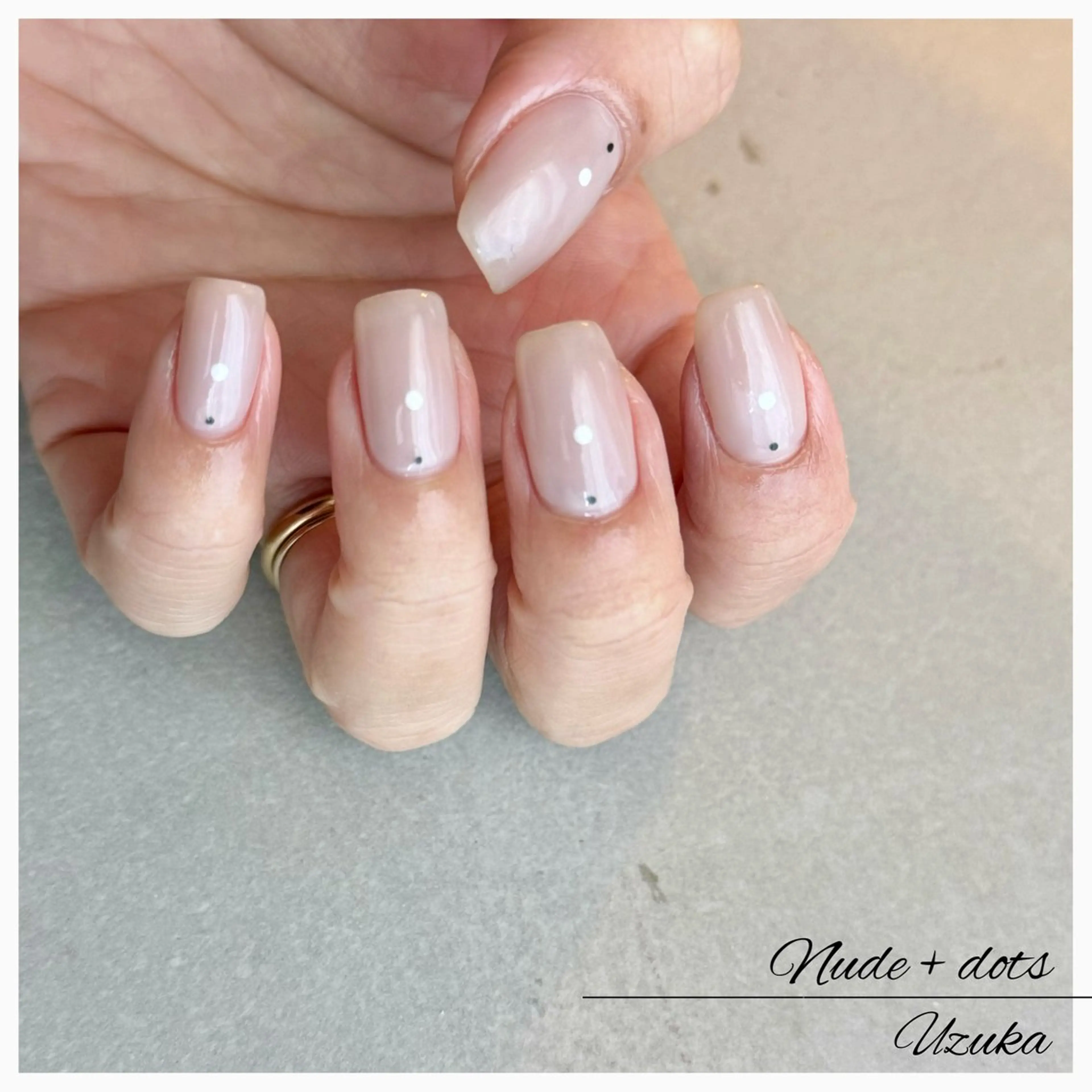 ネイル オフィスネイル シンプルネイル スクエアネイル 【 enn 】 Uzuka Yukaのネイルデザイン