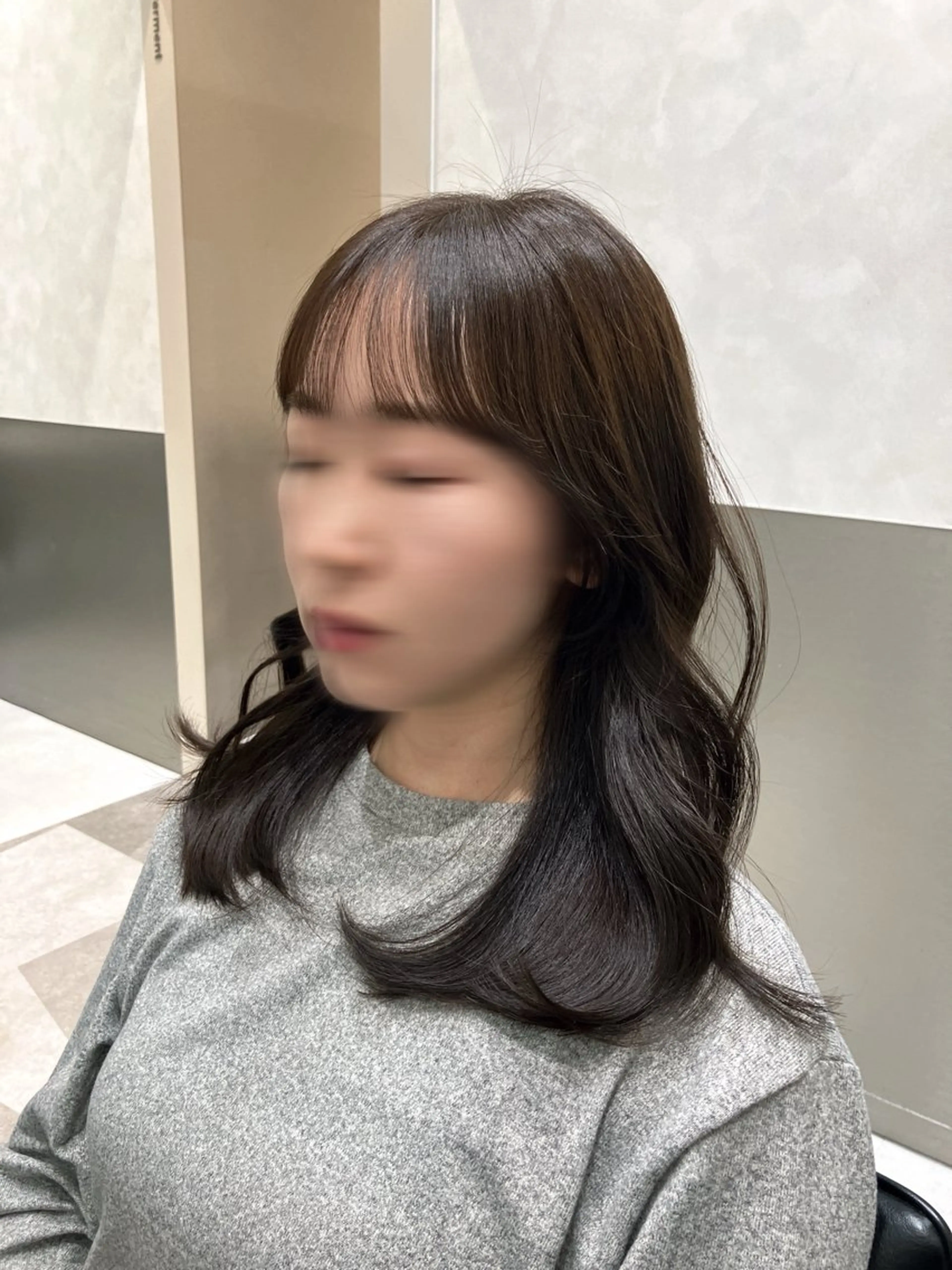 ロング カラー カット ヘアカラー トリートメント 💖ブリーチなし透明 感💖ASAHIのヘアスタイル