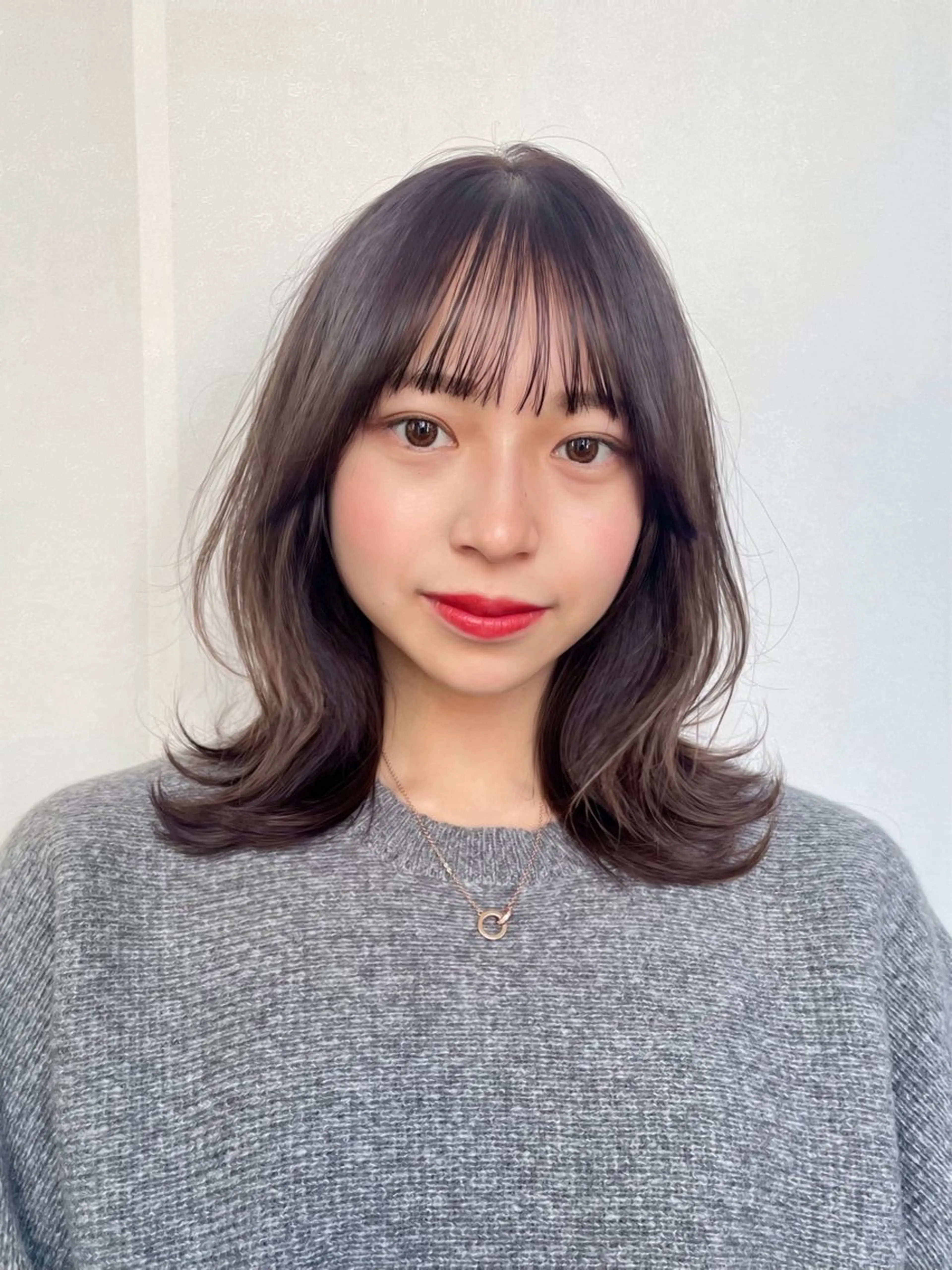 ミディアム カラー ren ボブロブ/ミディアムのヘアスタイル