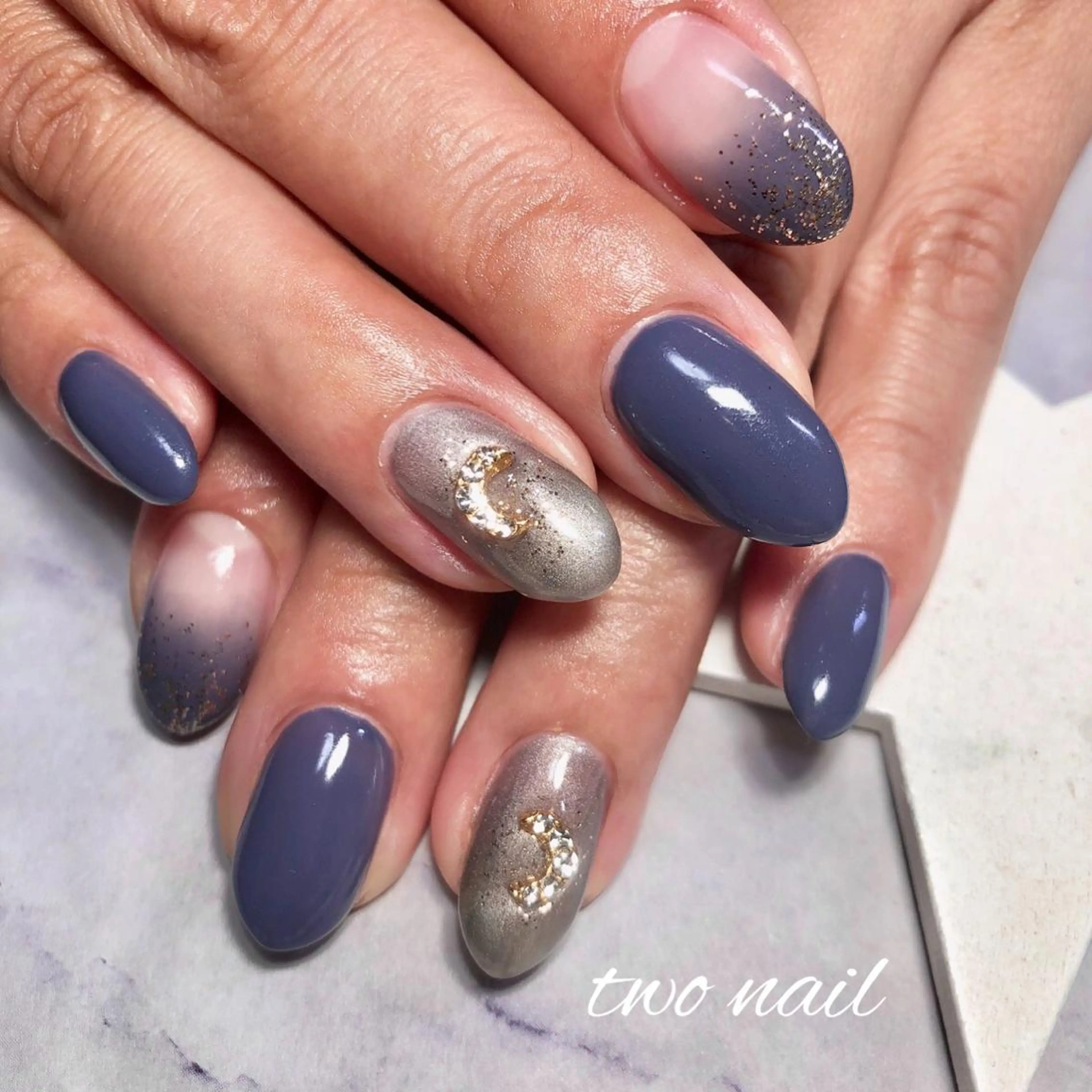 ネイル フットネイル ハート two nailのネイルデザイン