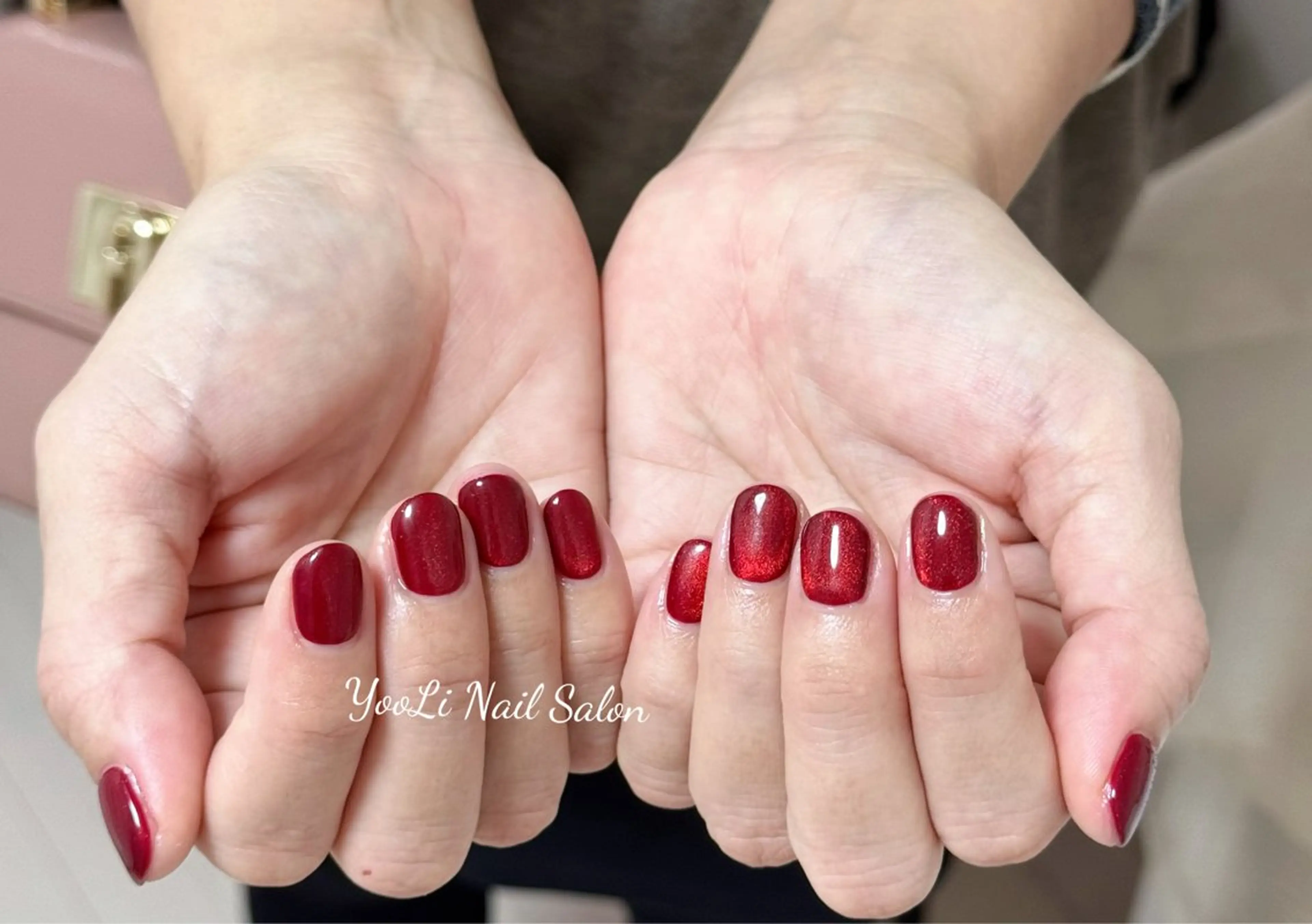 ネイル アートネイル オーロラネイル チークネイル フレンチネイル ガラスフレンチ ハンドネイル 🎀🎀YooLi Nail Salonのネイルデザイン