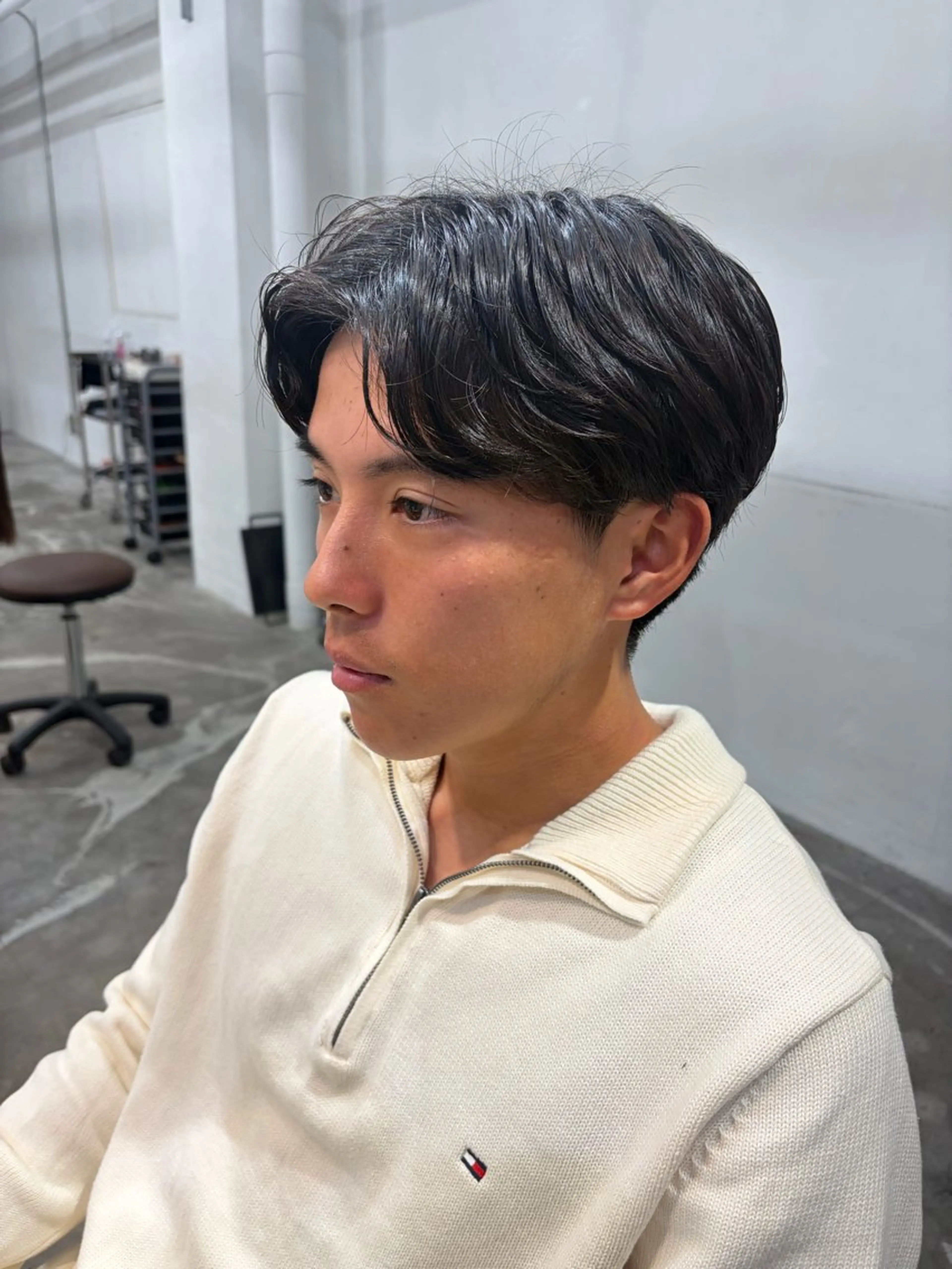 メンズ フェザーパーマ メンズパーマ メンズモデル/金山・ 栄美容院/田口流名のヘアスタイル