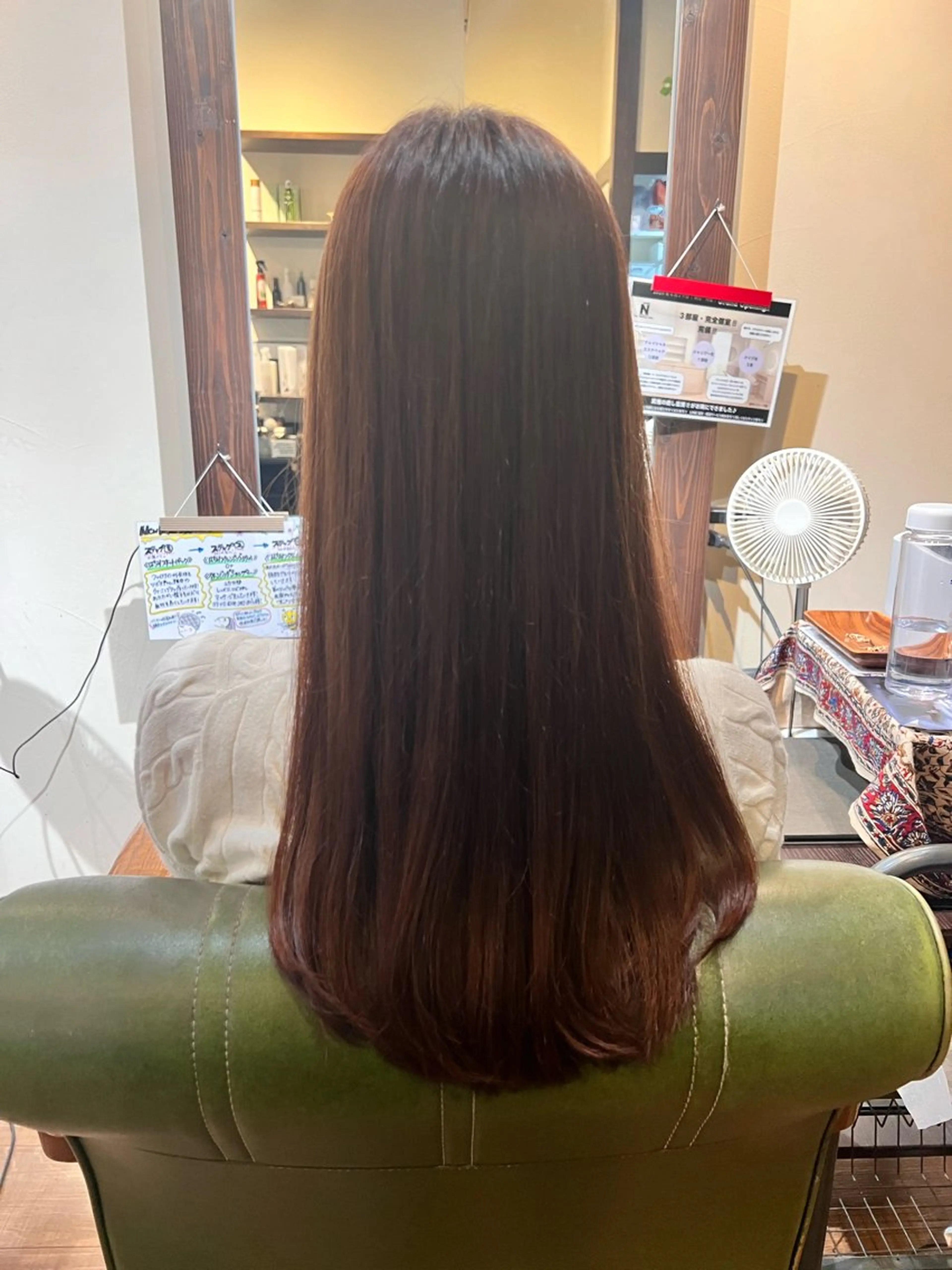 ロング カラー ブラウンカラー オレンジ オレンジブラウン まゆ/髪質改善 ストレート/スパ🫧のヘアスタイル