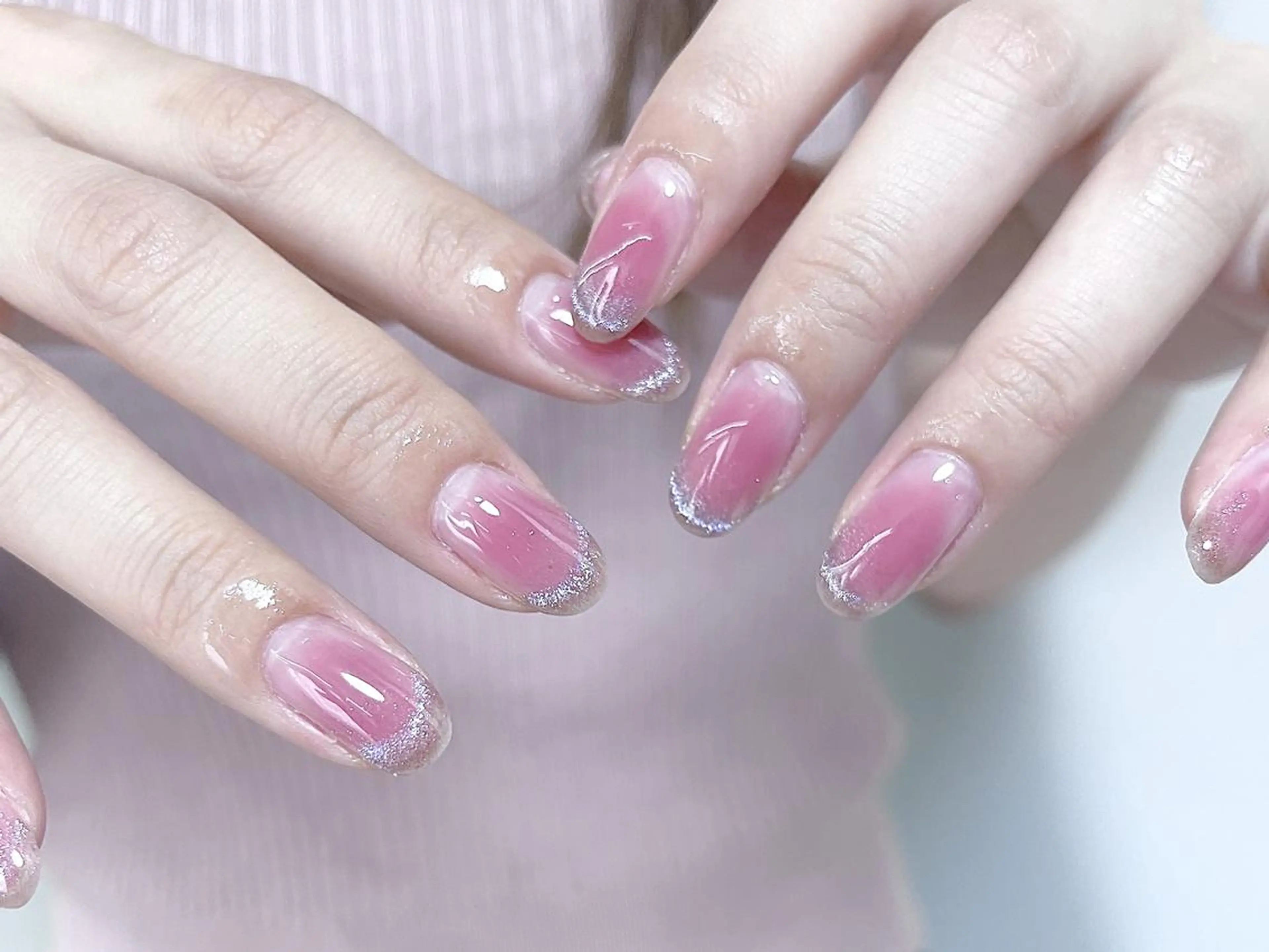 ネイル ki🍒🍒 ki ツルツルネイルのネイルデザイン