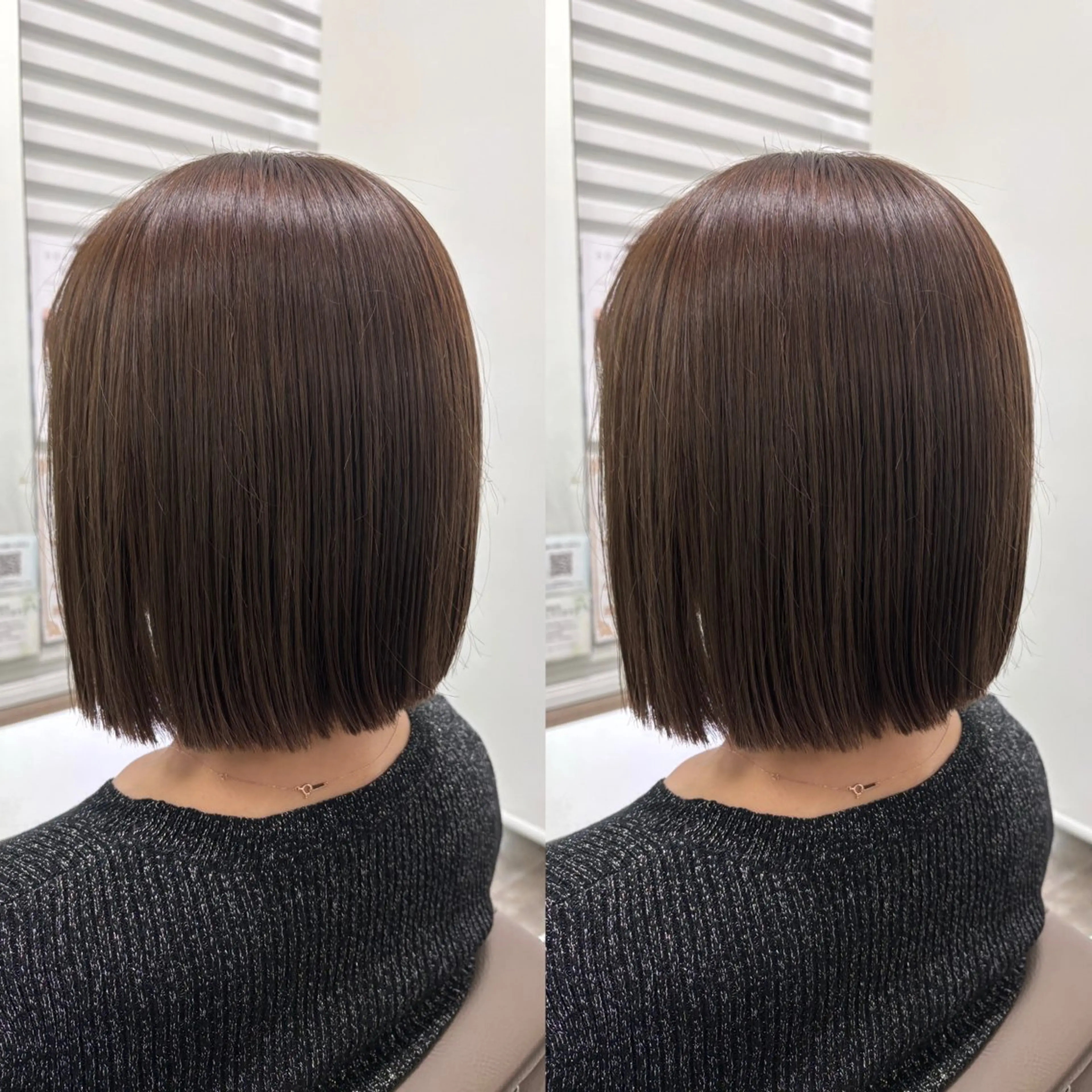 ミディアム カラー ワンレンボブ グレージュ ボブ モデル様募集中🌟 みゆのヘアスタイル