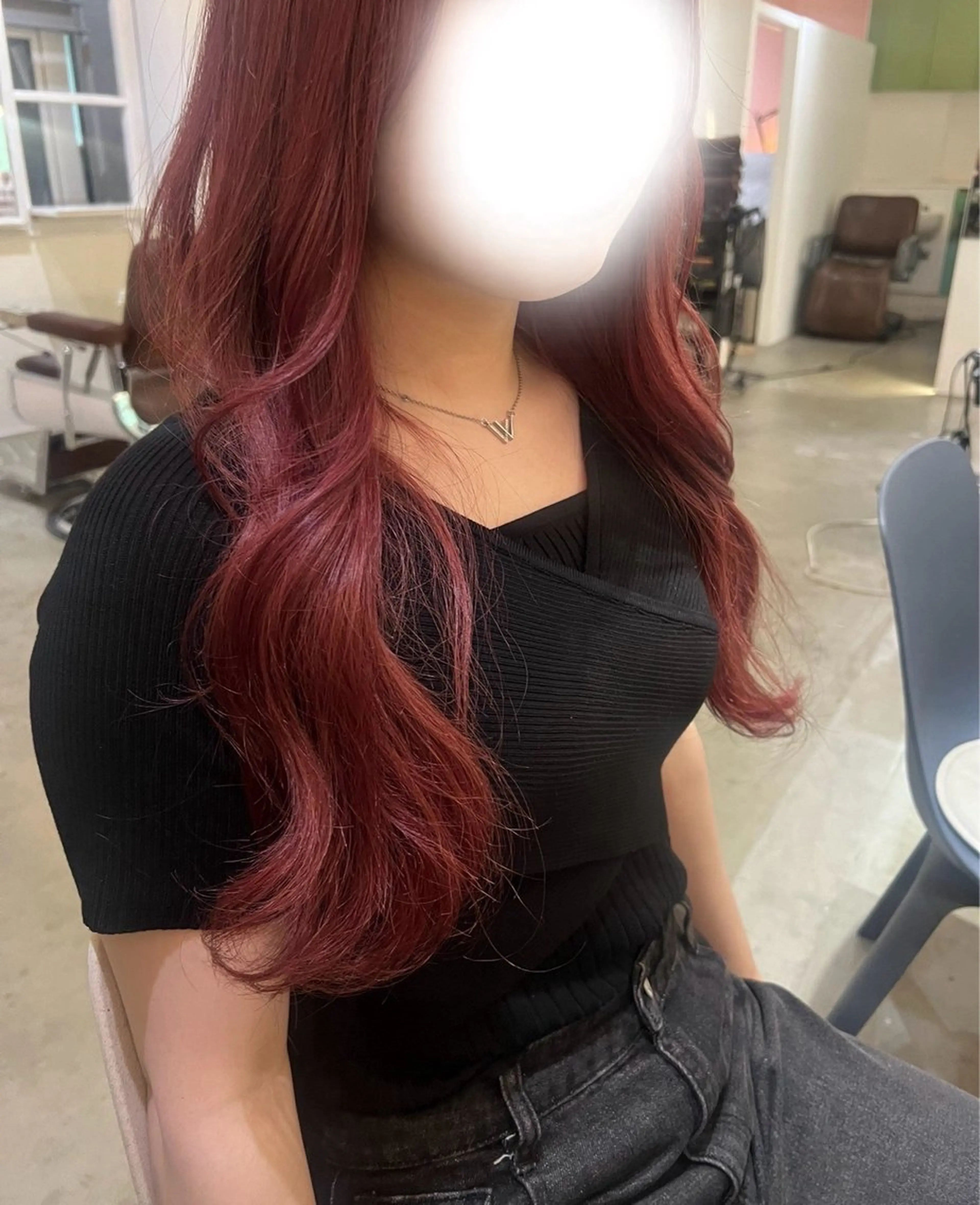 カラー ブリーチ 梅田美容室 hazumi⭐️のヘアスタイル