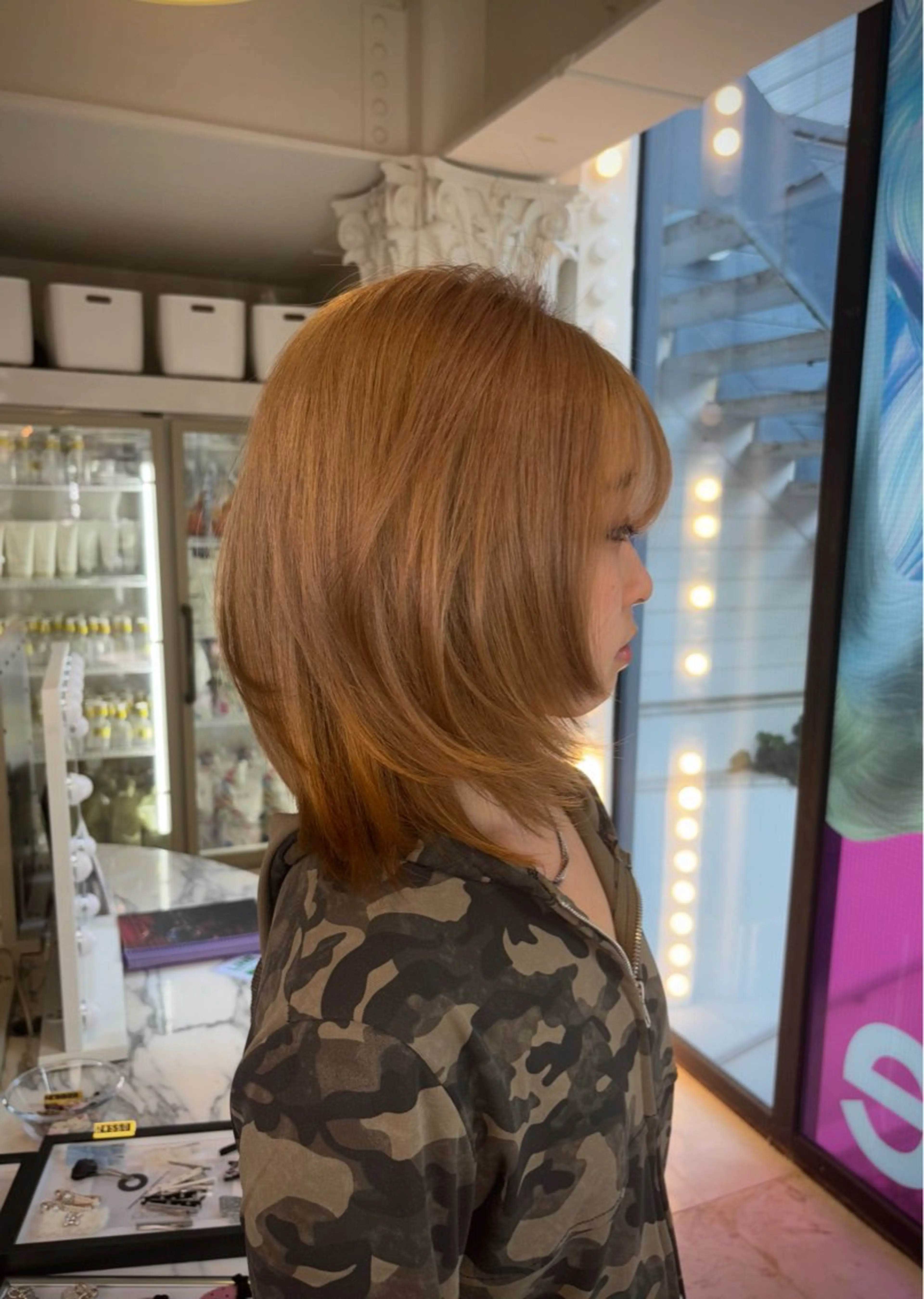 ミディアム カット トリートメント ヘアセット Mikoto /透明感/赤消/原宿のヘアスタイル