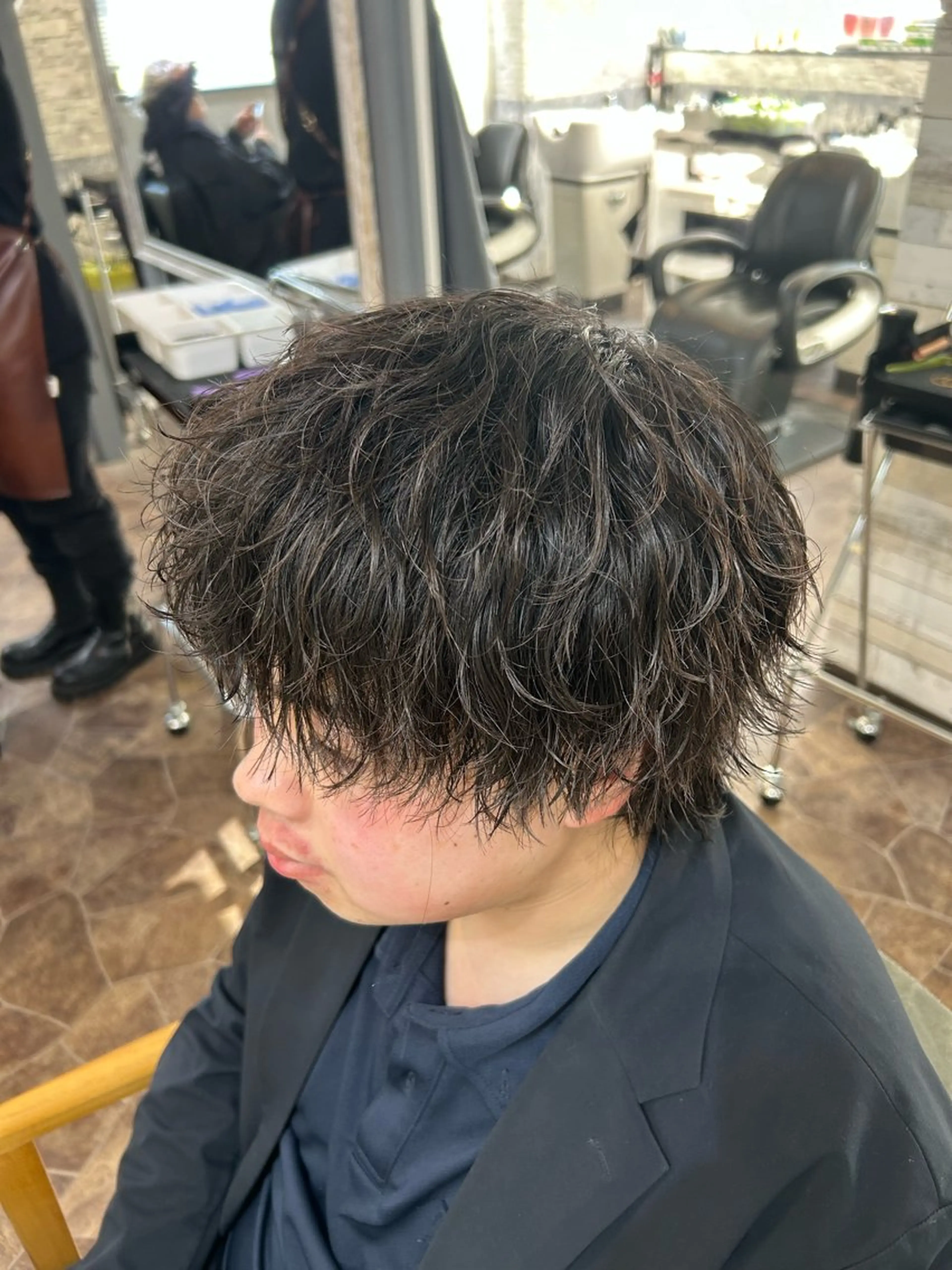 ミディアム パーマ メンズ カット パーマ HRK1st RYOKIのヘアスタイル