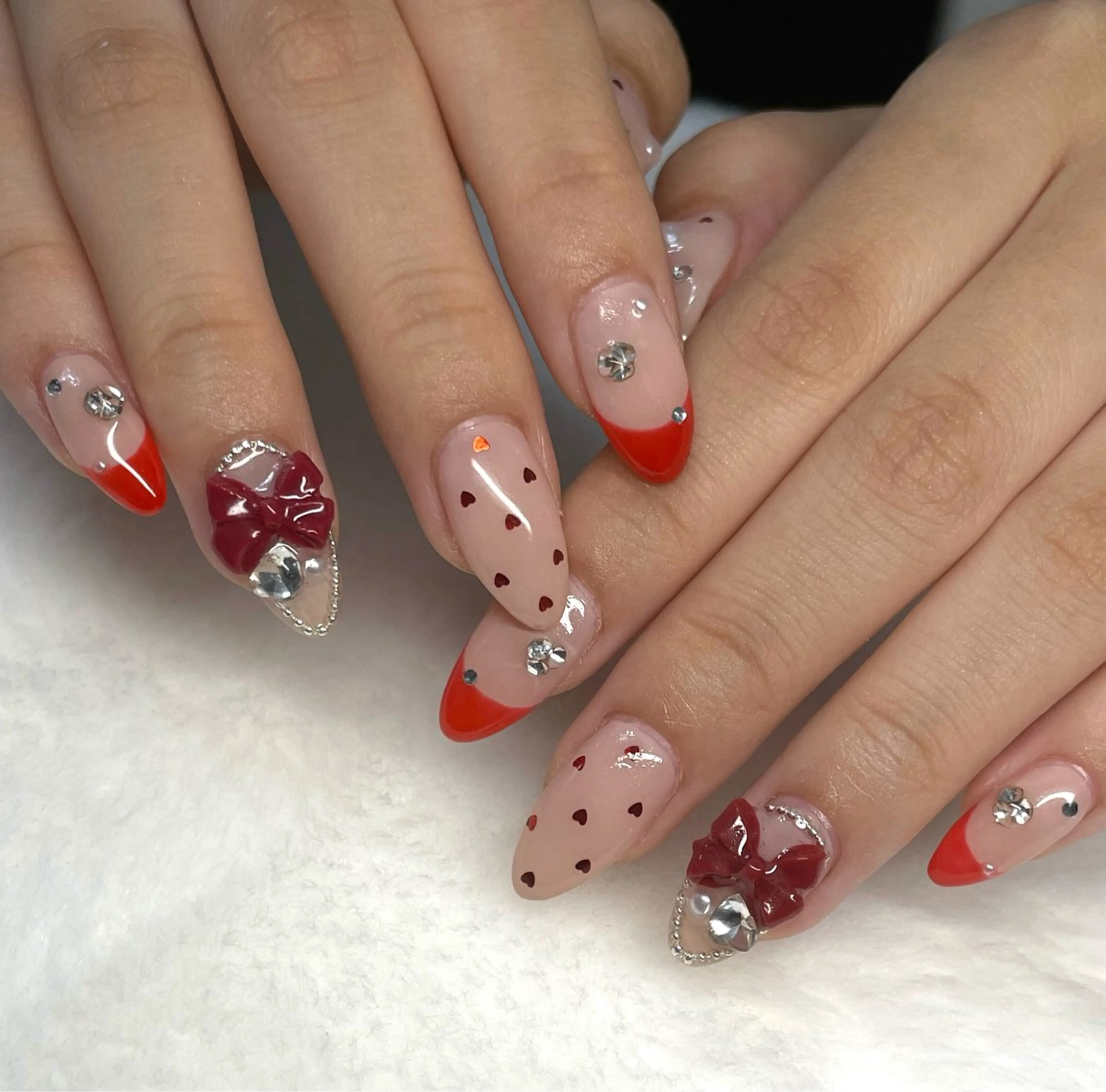 ネイル ハート ハンドネイル Bitty hojyuのネイルデザイン