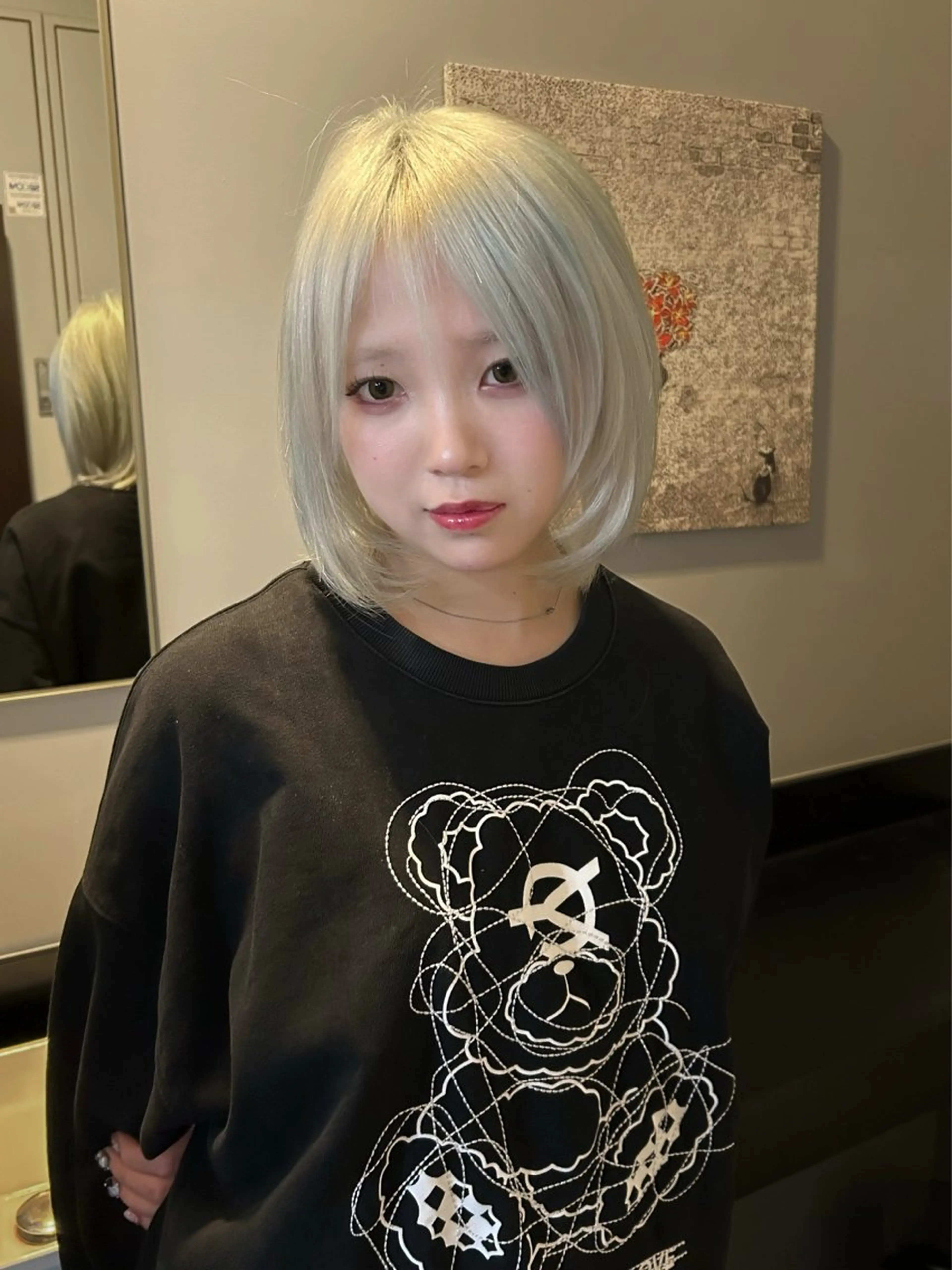 ミディアム ヘアカラー ハイトーン職人 ♡中島凱人のヘアスタイル