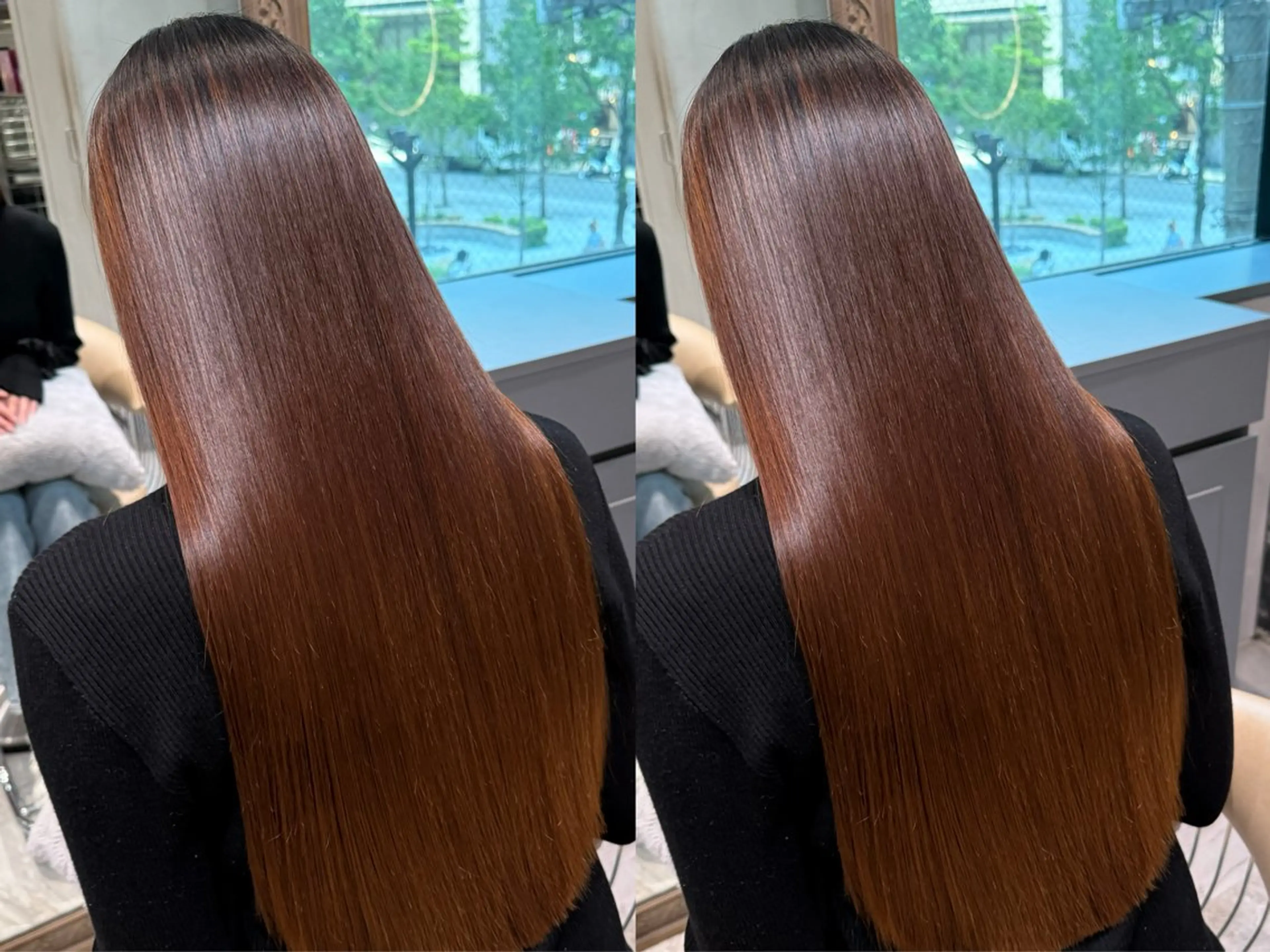 ゆらんちょ/ブリーチ 無w/縮毛矯正/暖色のヘアスタイル