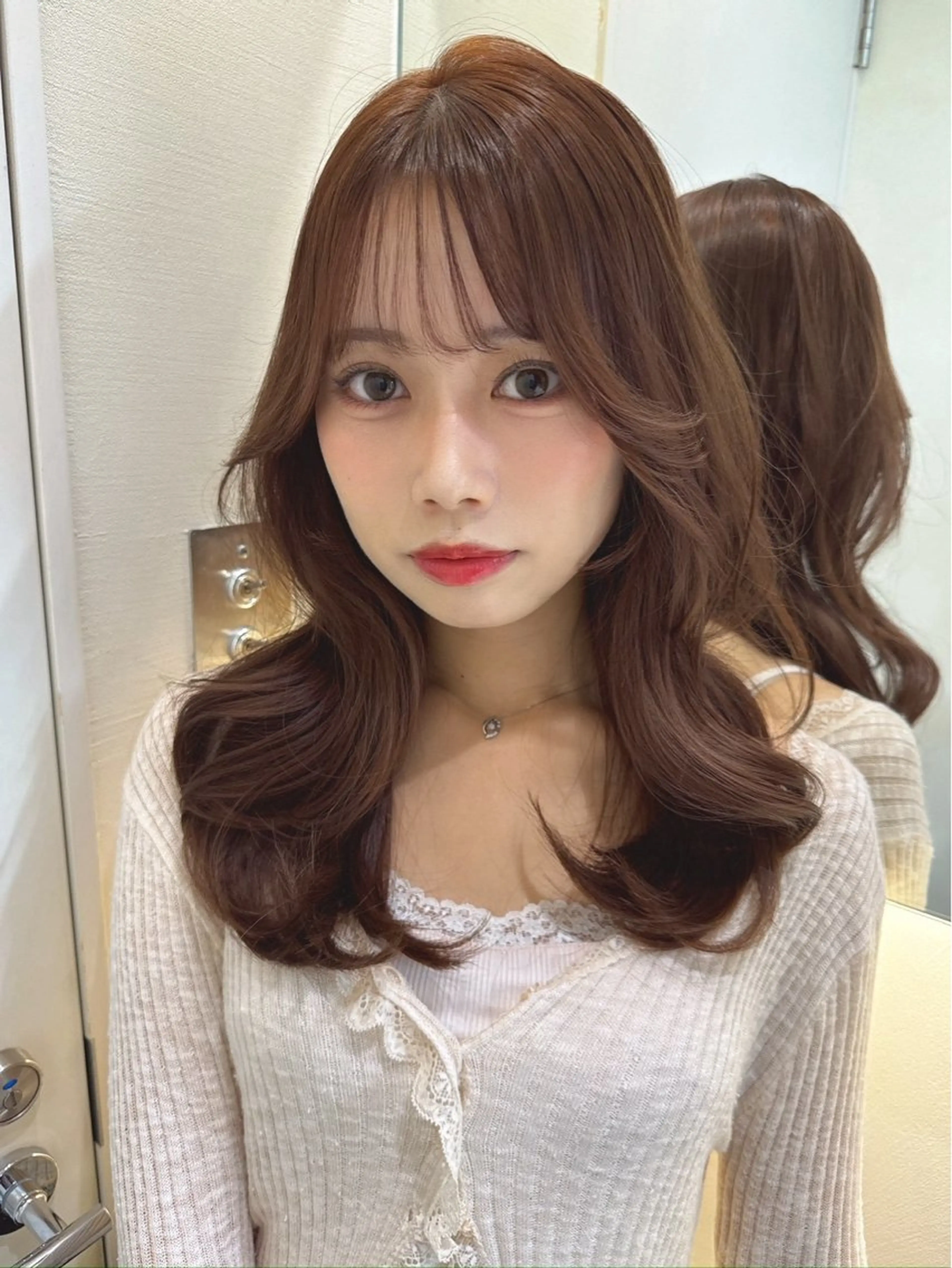 ミディアム カラー カット ヘアカラー トリートメント 💎髪質改善💎 LondMeliaのヘアスタイル