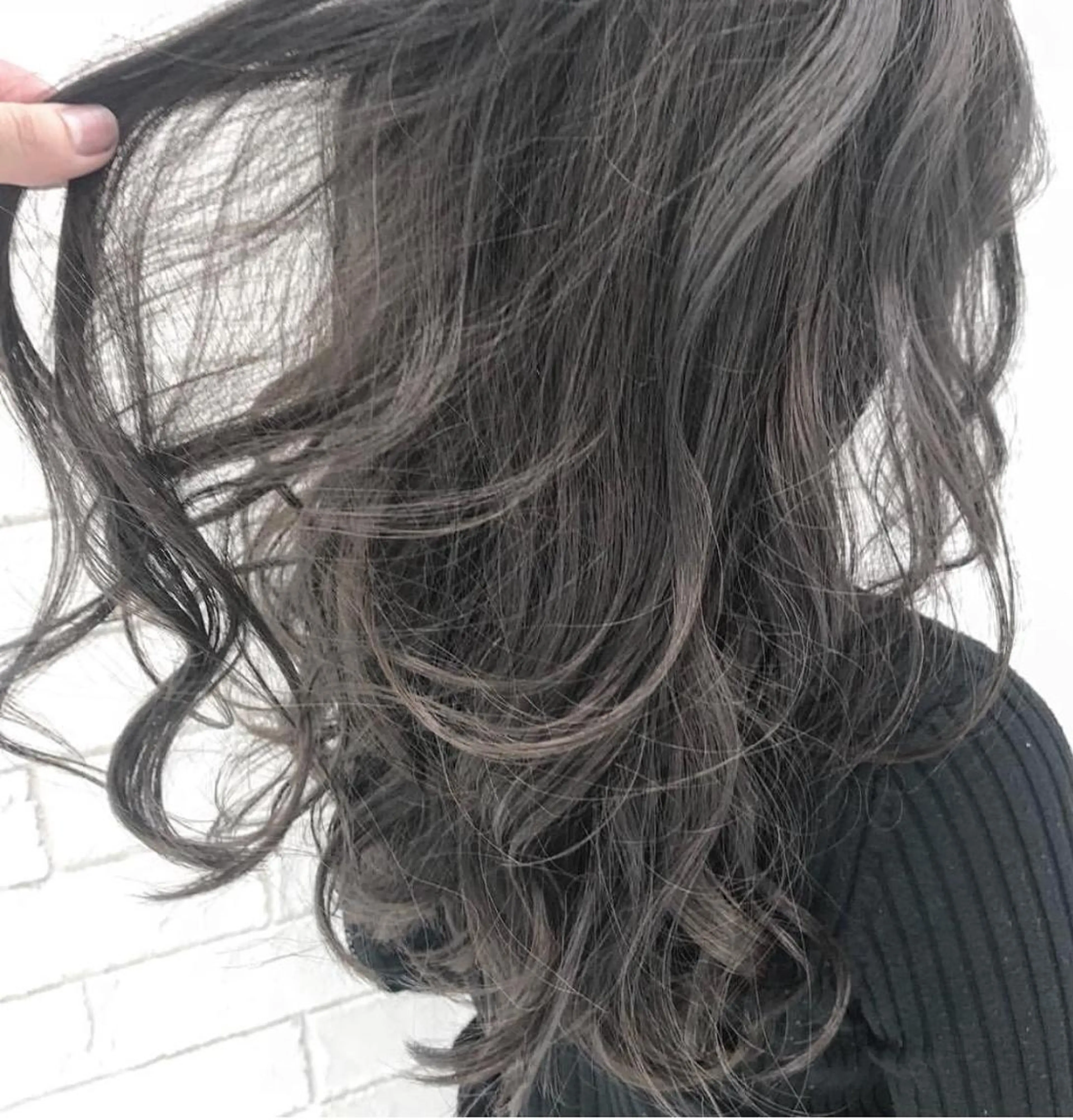 ロング カラー パーマ ヘアアレンジ チビ編み込みエクステ シールEXどぅ〜すのヘアスタイル