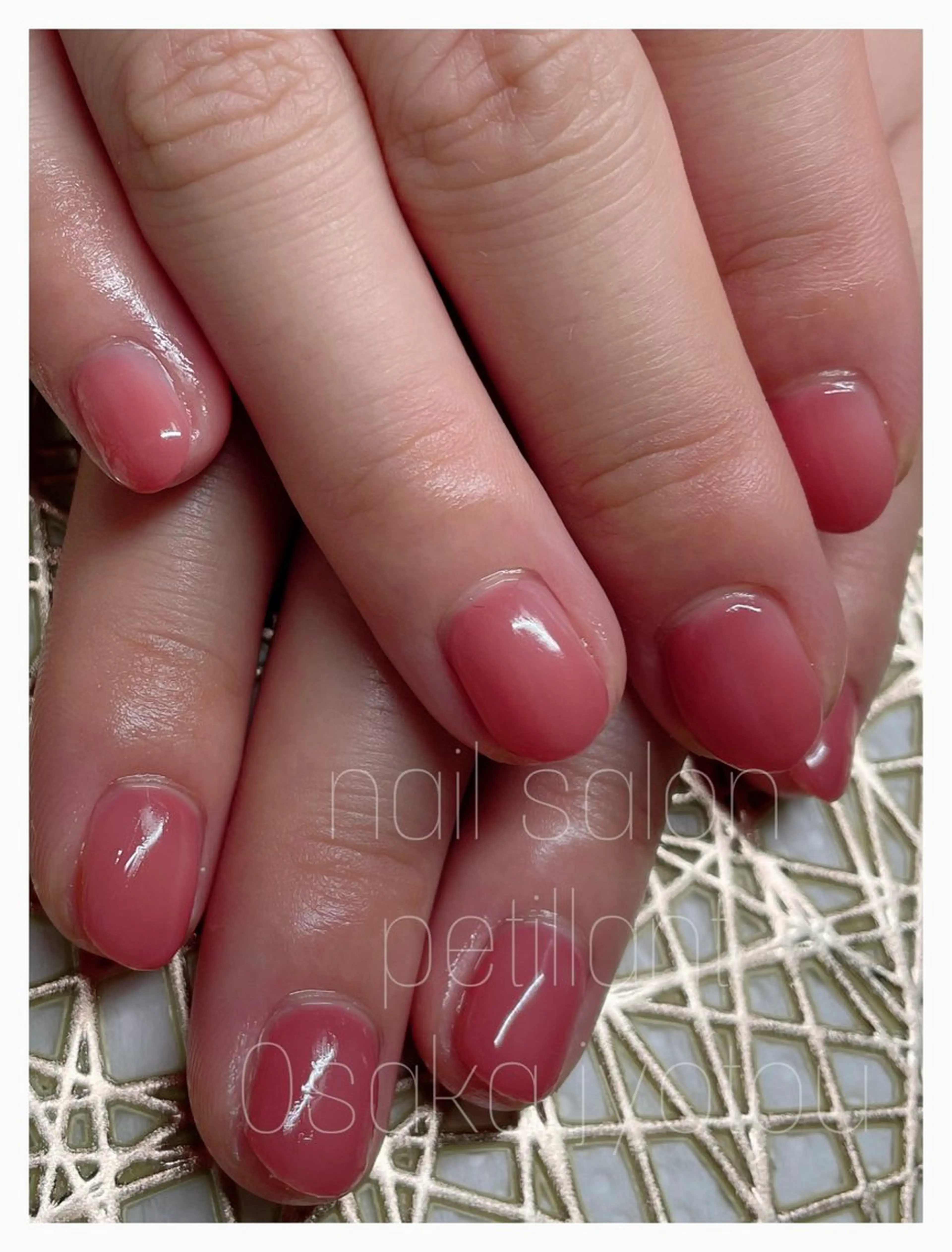 ネイル ワンカラーネイル ピンク nail salon petillantのネイルデザイン