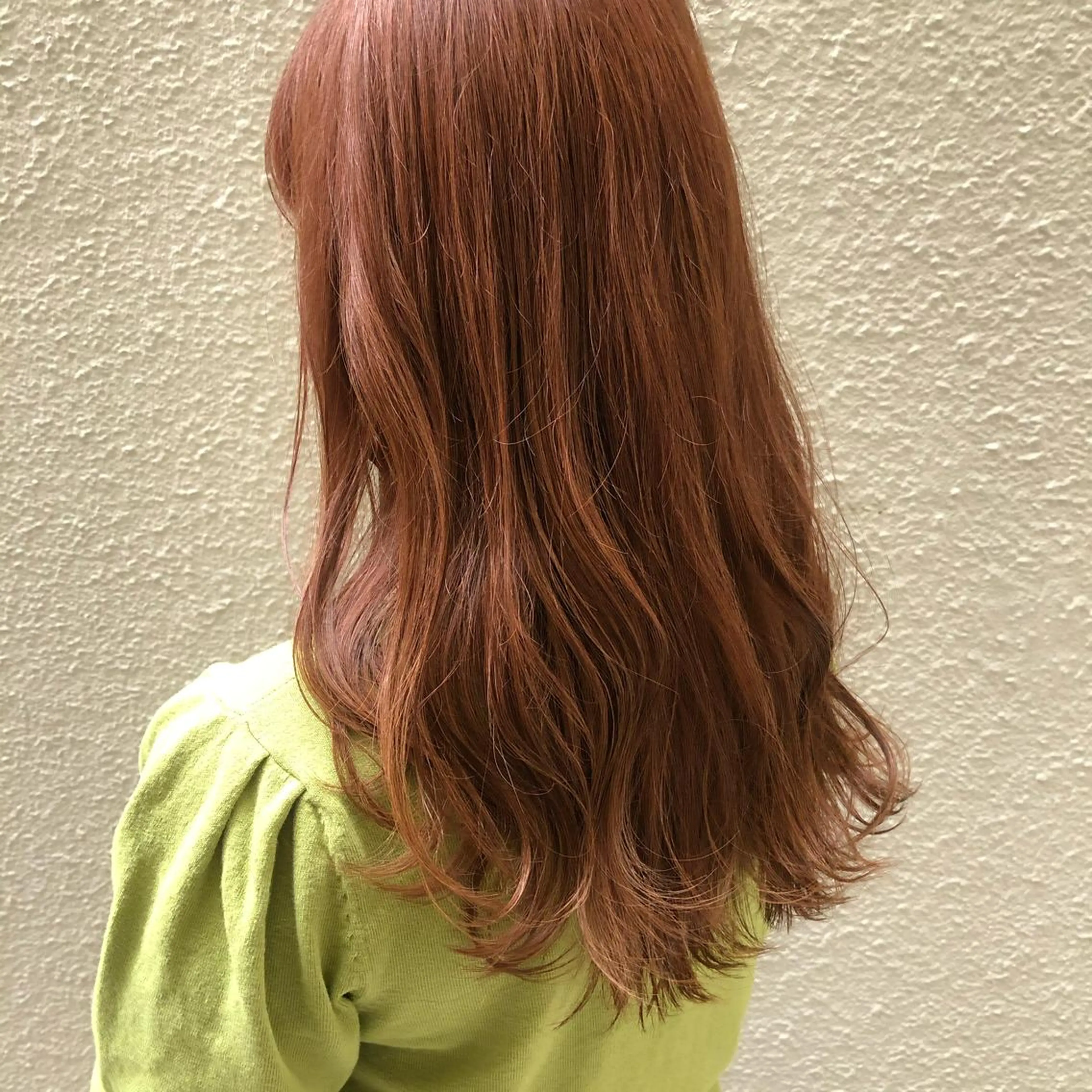 ロング カラー オレンジ 韓国風ヘア カット ヘアカラー FERIA fam 小林勇太のヘアスタイル