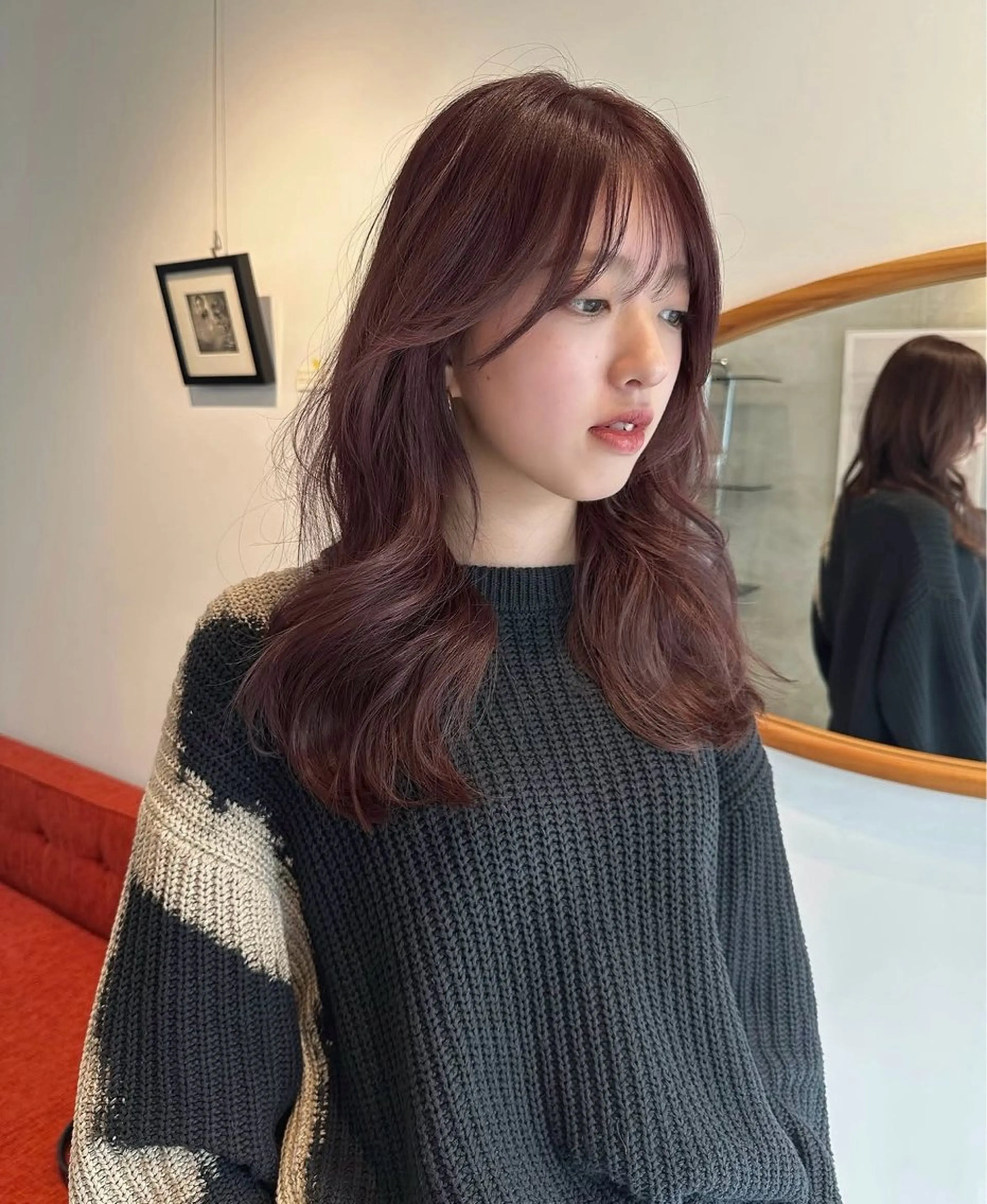 ロング カラー ヘアカラー トリートメント momo kgのヘアスタイル