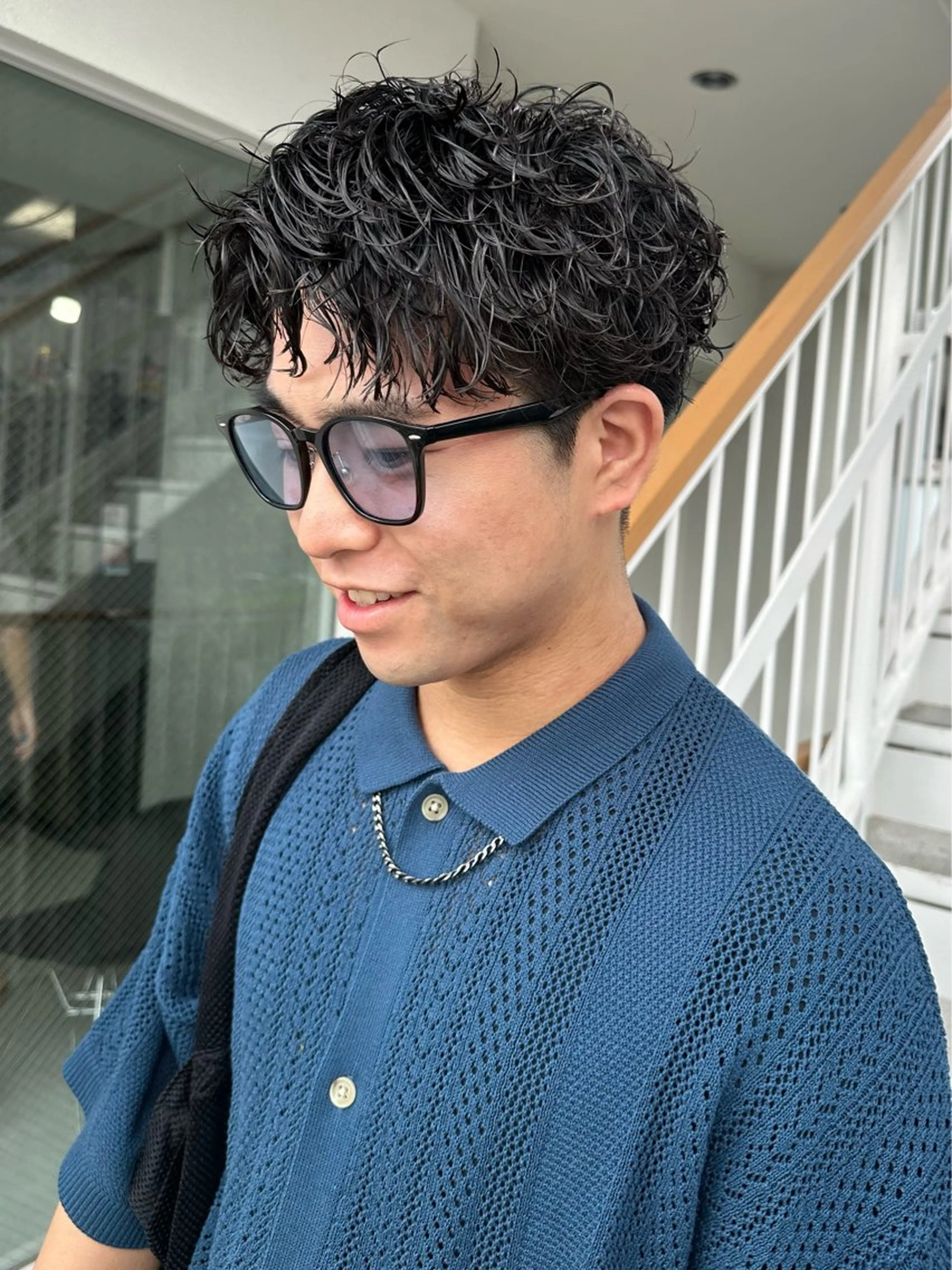 ミディアム パーマ メンズ メンズ似合わせ🪞 副店長 kotoriのヘアスタイル