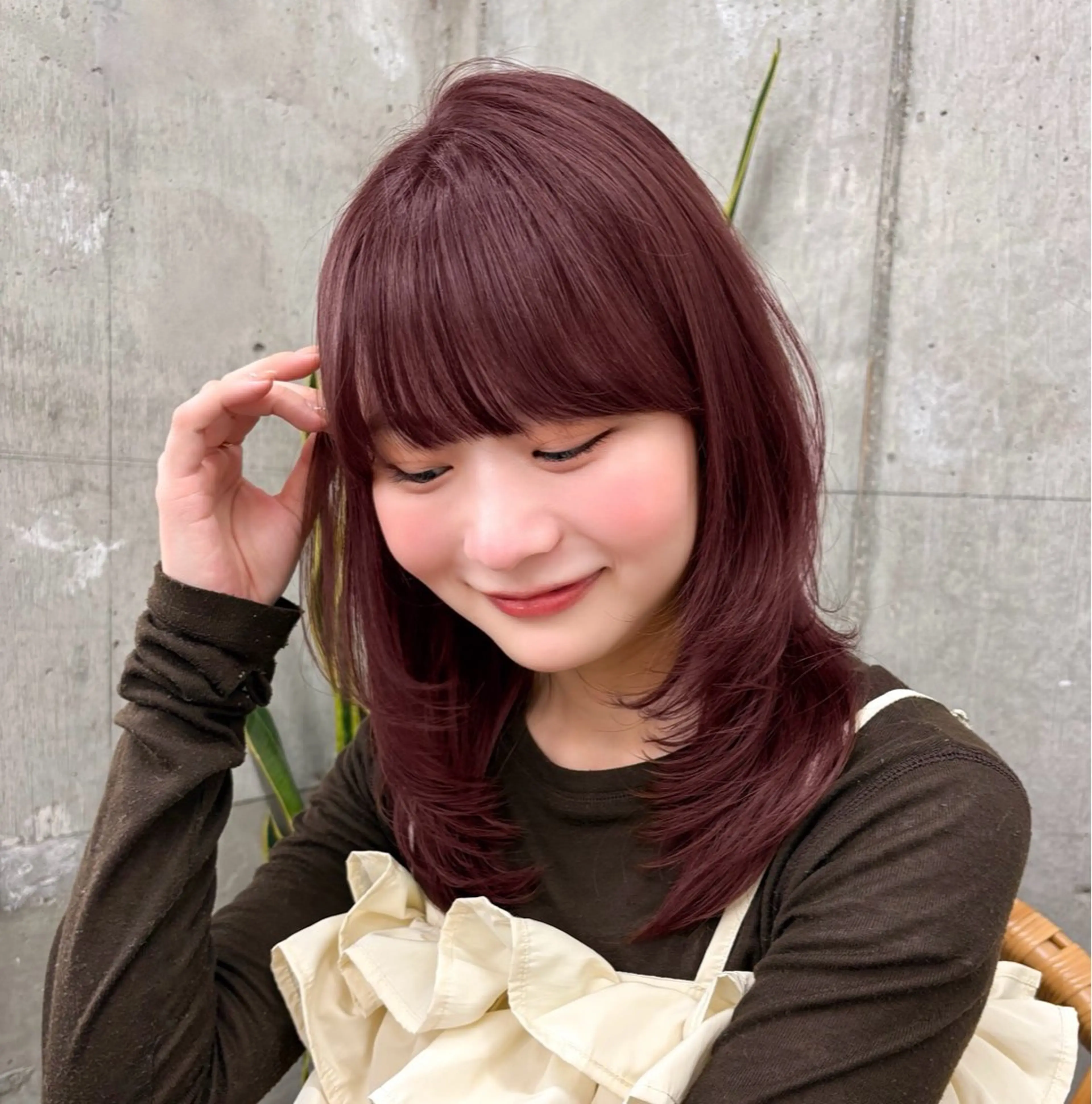 セミロング レイヤーカット 小顔カット ヘアカラー 🌷暖色カラー /Mina/渋谷🌷のヘアスタイル