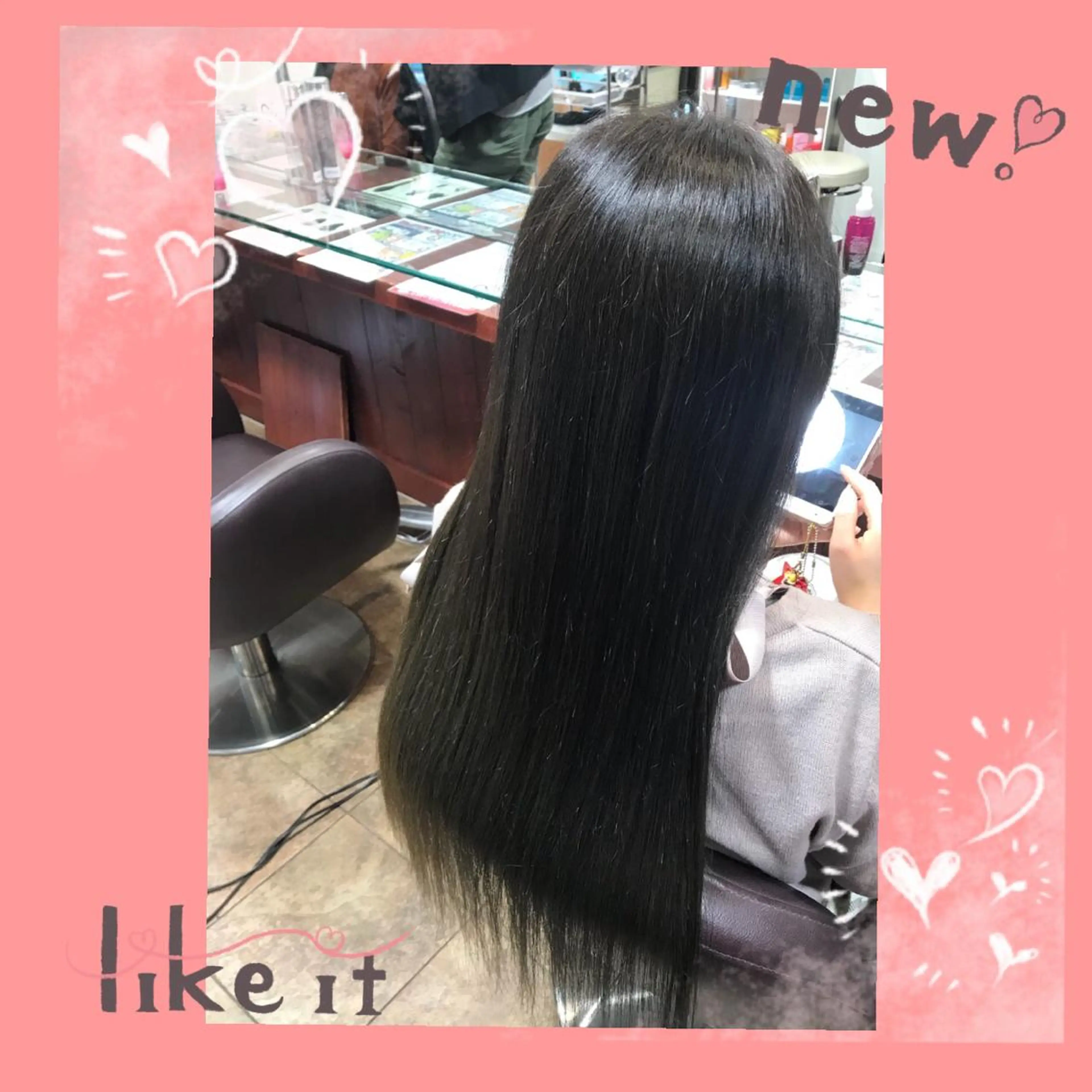 ロング カラー アッシュ 嶋村 望美のヘアスタイル