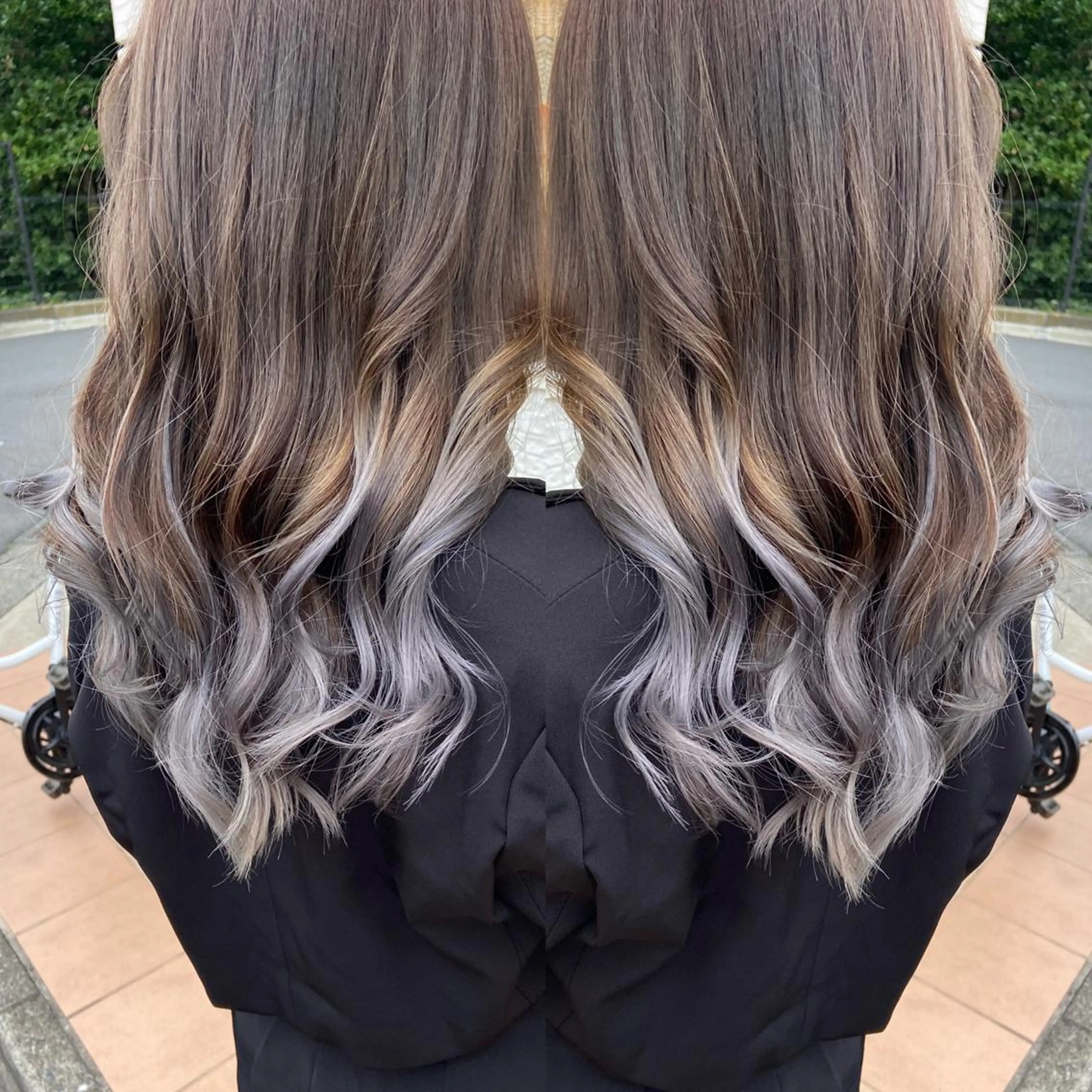 セミロング カラー 🪼高評価🪼 💎柴崎の藤咲💎のヘアスタイル