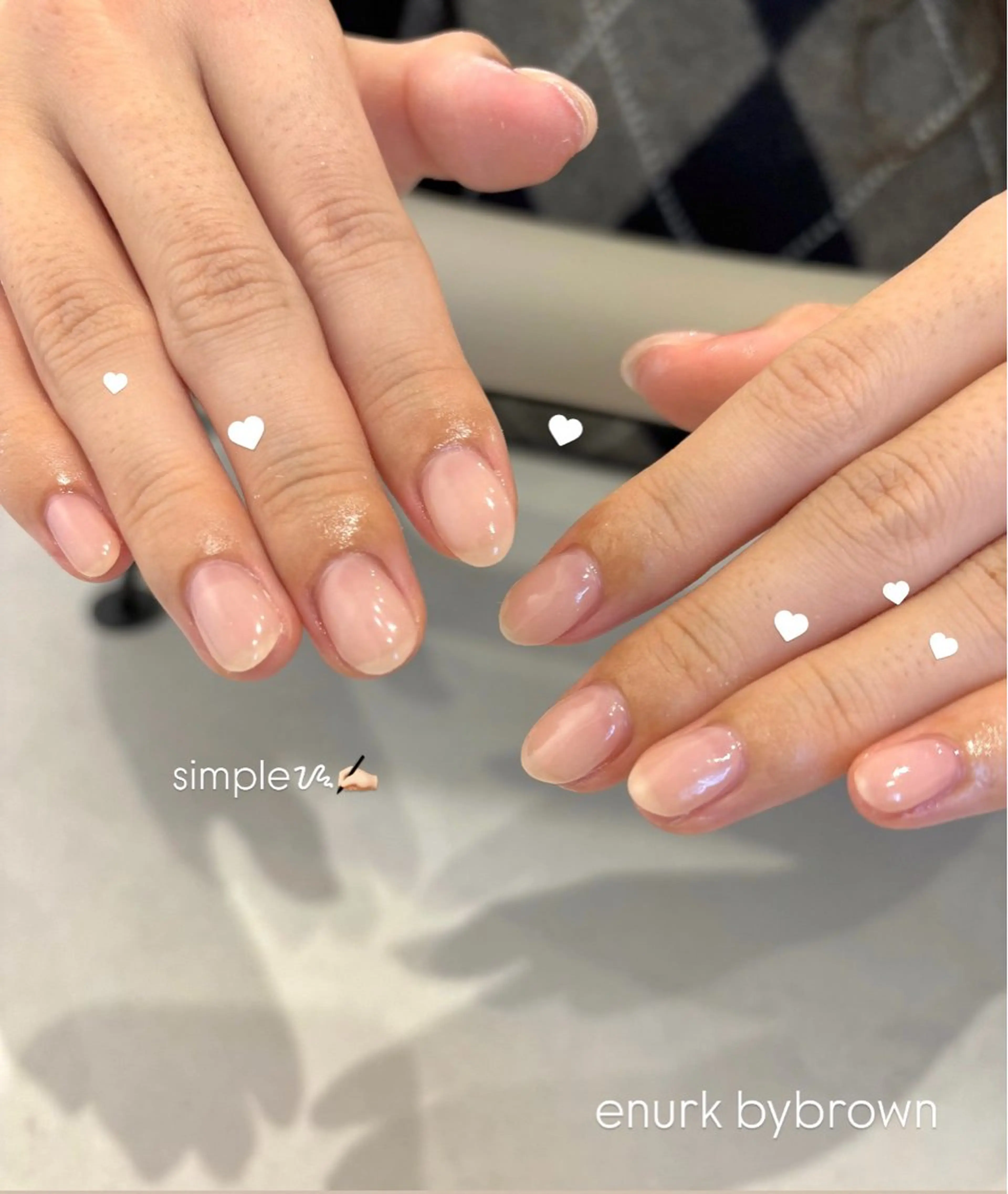 ネイル ワンカラーネイル ピンク ピンクベージュ シンプルネイル ハンドネイル enurk店 🍋 M I K U  *のその他イメージ
