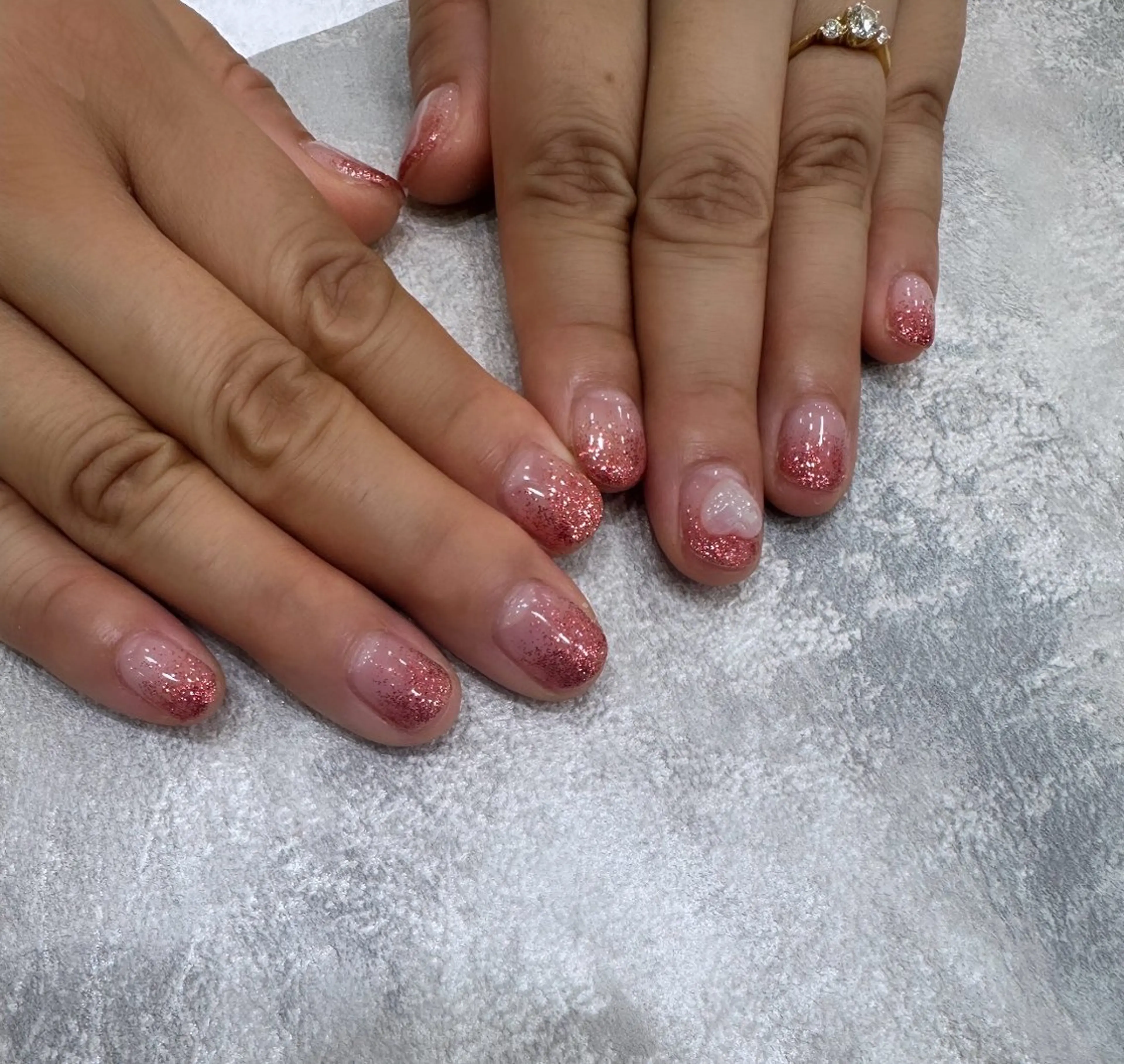 ネイル ラメ(グリッター) ラメグラデーション Saki _Grancieuxのネイルデザイン